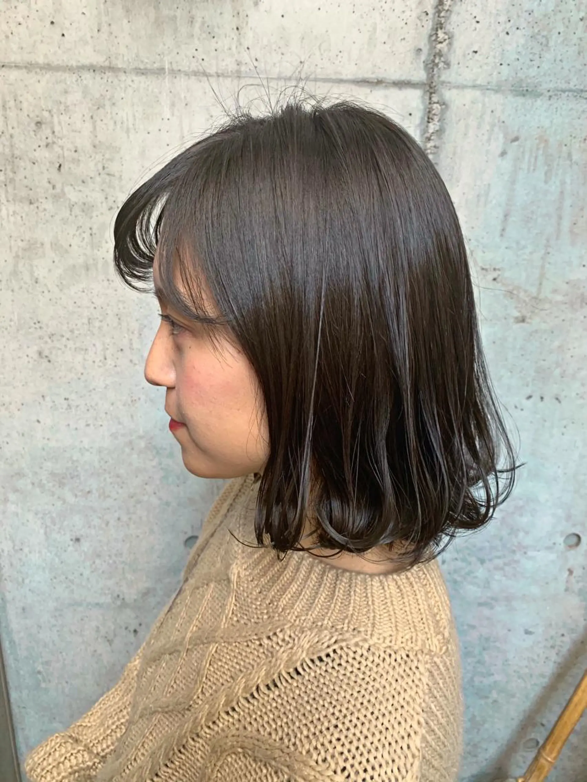 ミディアム カラー 透明感カラー 🌙FLYCKA ☀️縮毛矯正のヘアスタイル
