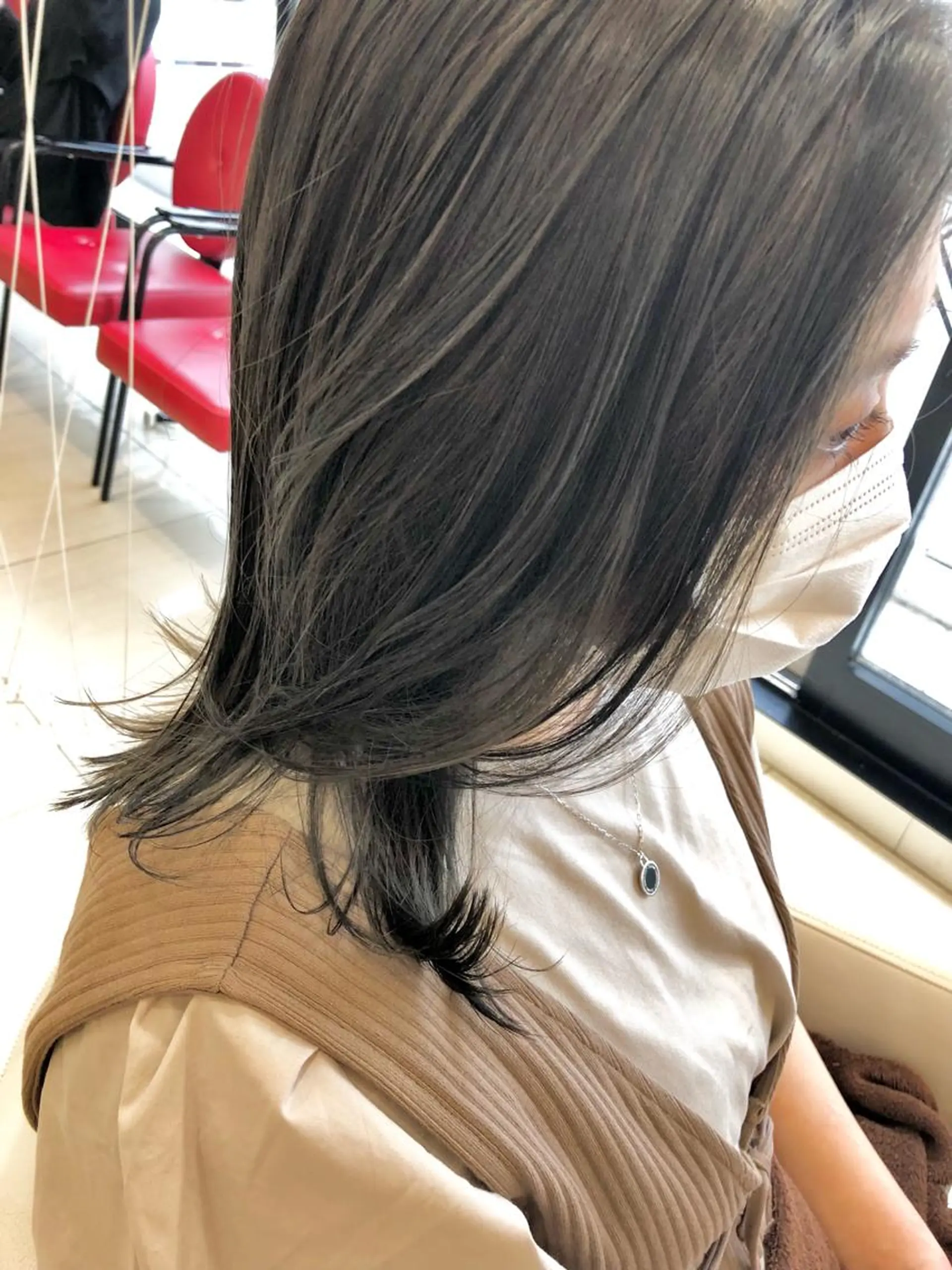 ミディアム カラー ブリーチ ブリーチなしカラー カット ヘアカラー トリートメント 🌼こやま かおり🌼のヘアスタイル