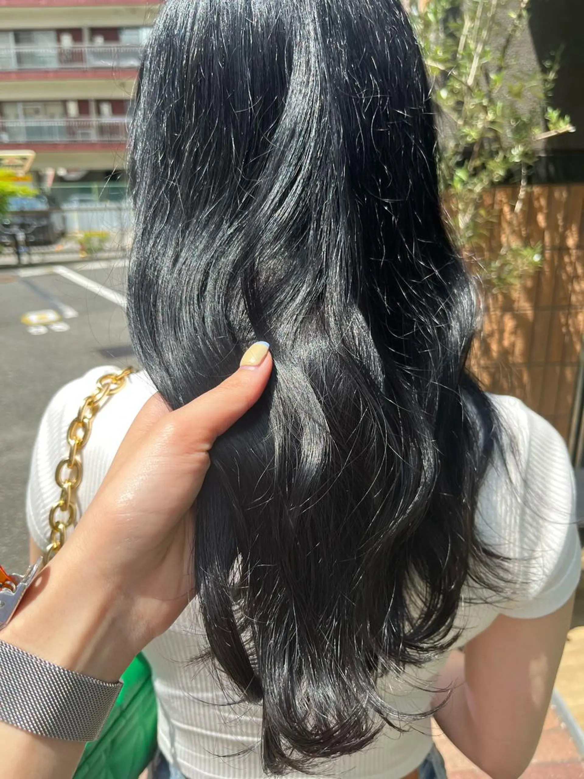 セミロング カラー ネイル ヘアカラー トリートメント 𝗺𝗶𝗸𝘂♡ 似合わせ🎀のヘアスタイル