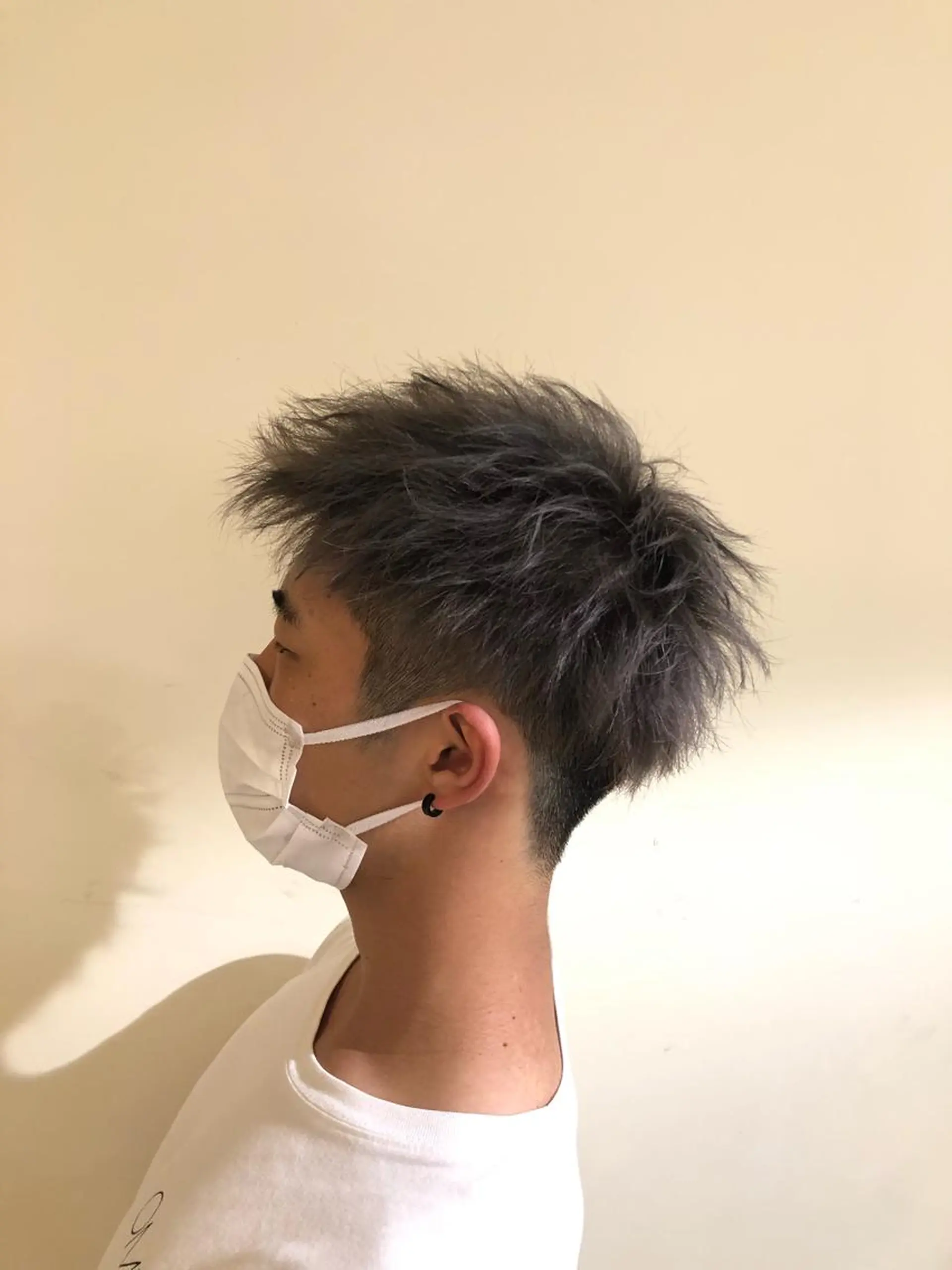 ショート カラー メンズ アッシュ シルバー シルバーアッシュ カット ヘアカラー AUBE HAIR camelia　枚方店所属・メンズパーマ/ メンズカット/渡邊亘のヘアスタイル