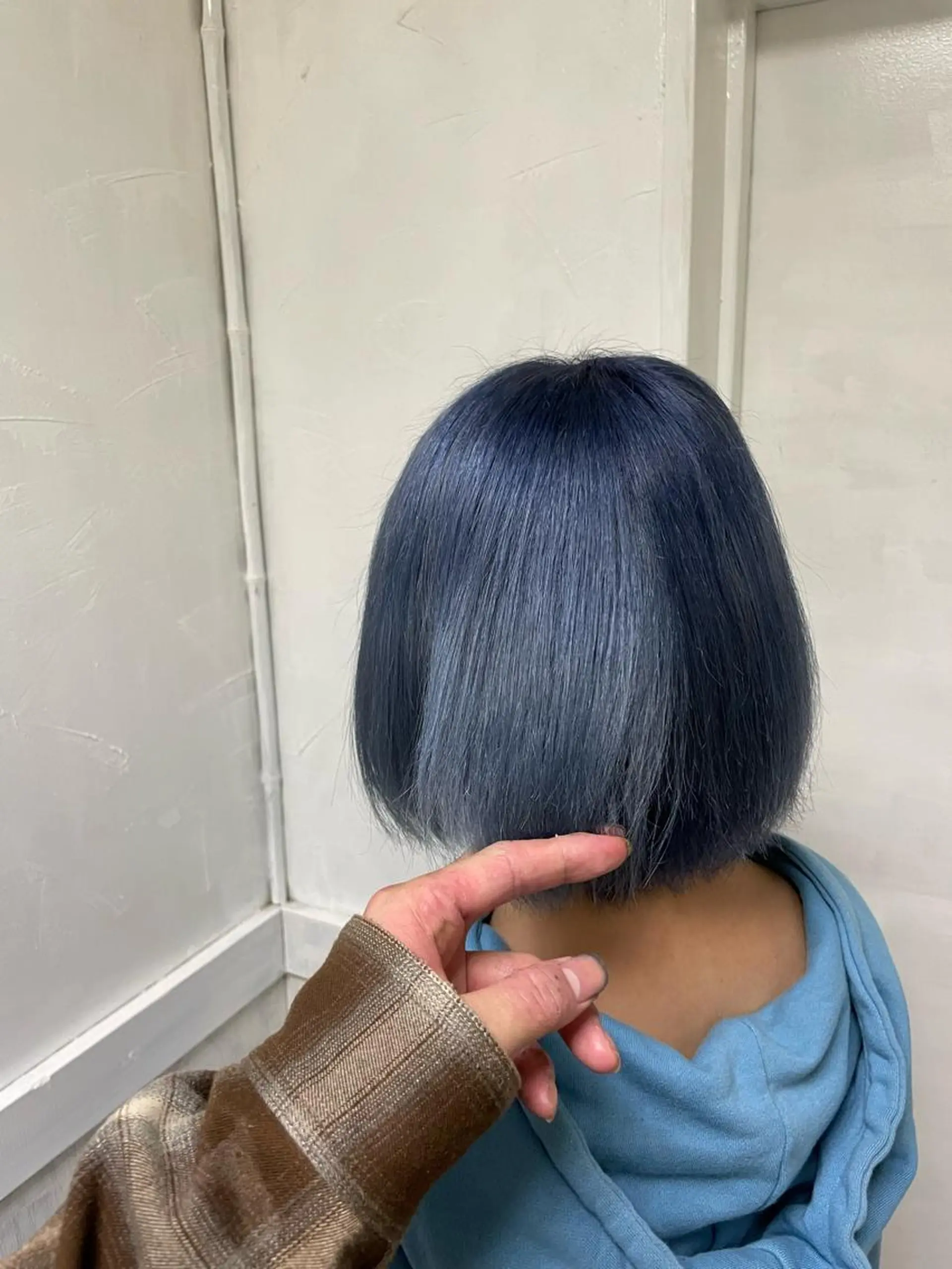 ショート カラー ブリーチ ブルーカラー ブルーラベンダー ラベンダーカラー アンククロス/ 池袋/RYUSEIのヘアスタイル