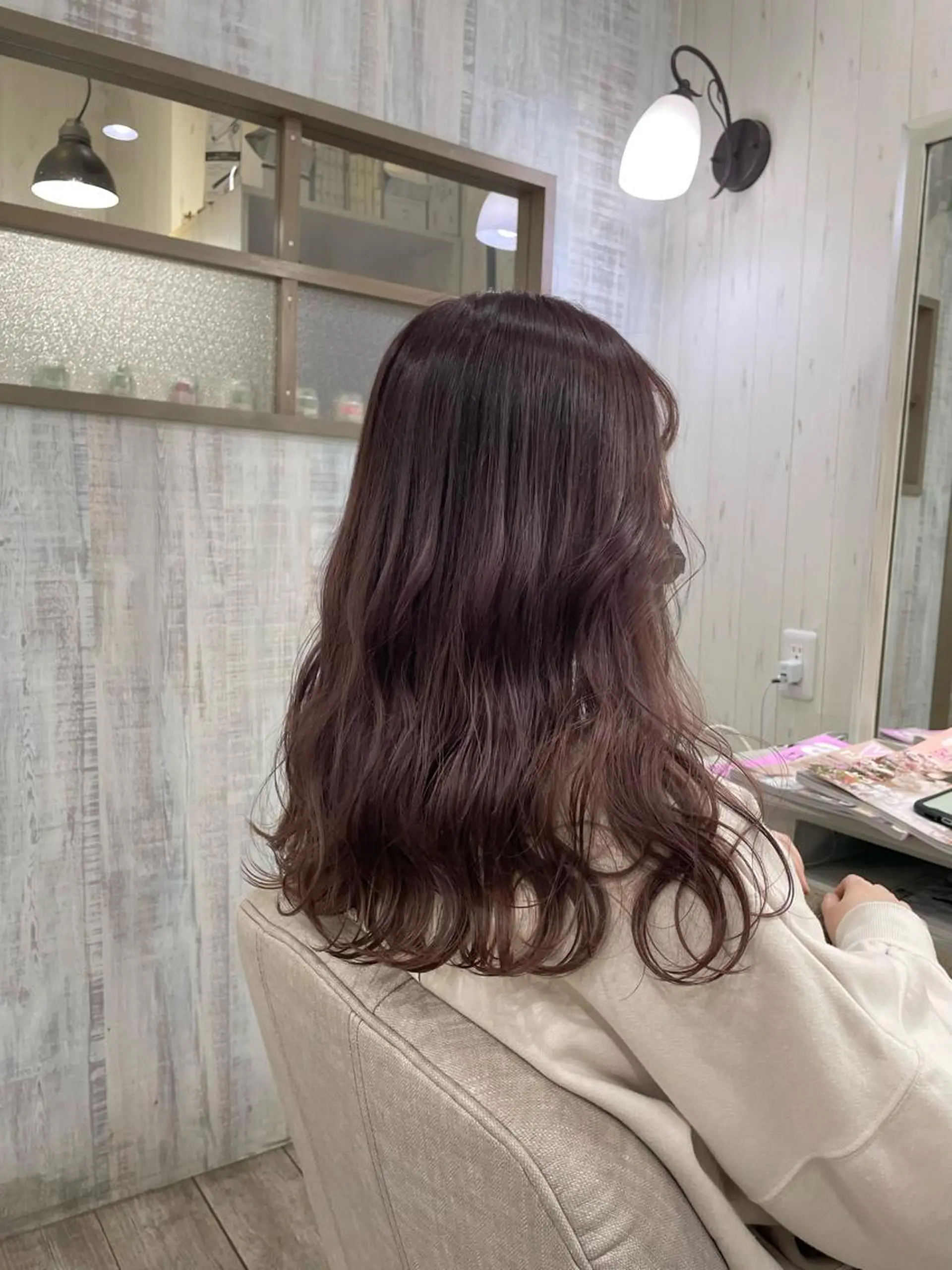 セミロング カット ヘアカラー トリートメント ネモトメイナ🌿‬ 今月末で退職しますのヘアスタイル