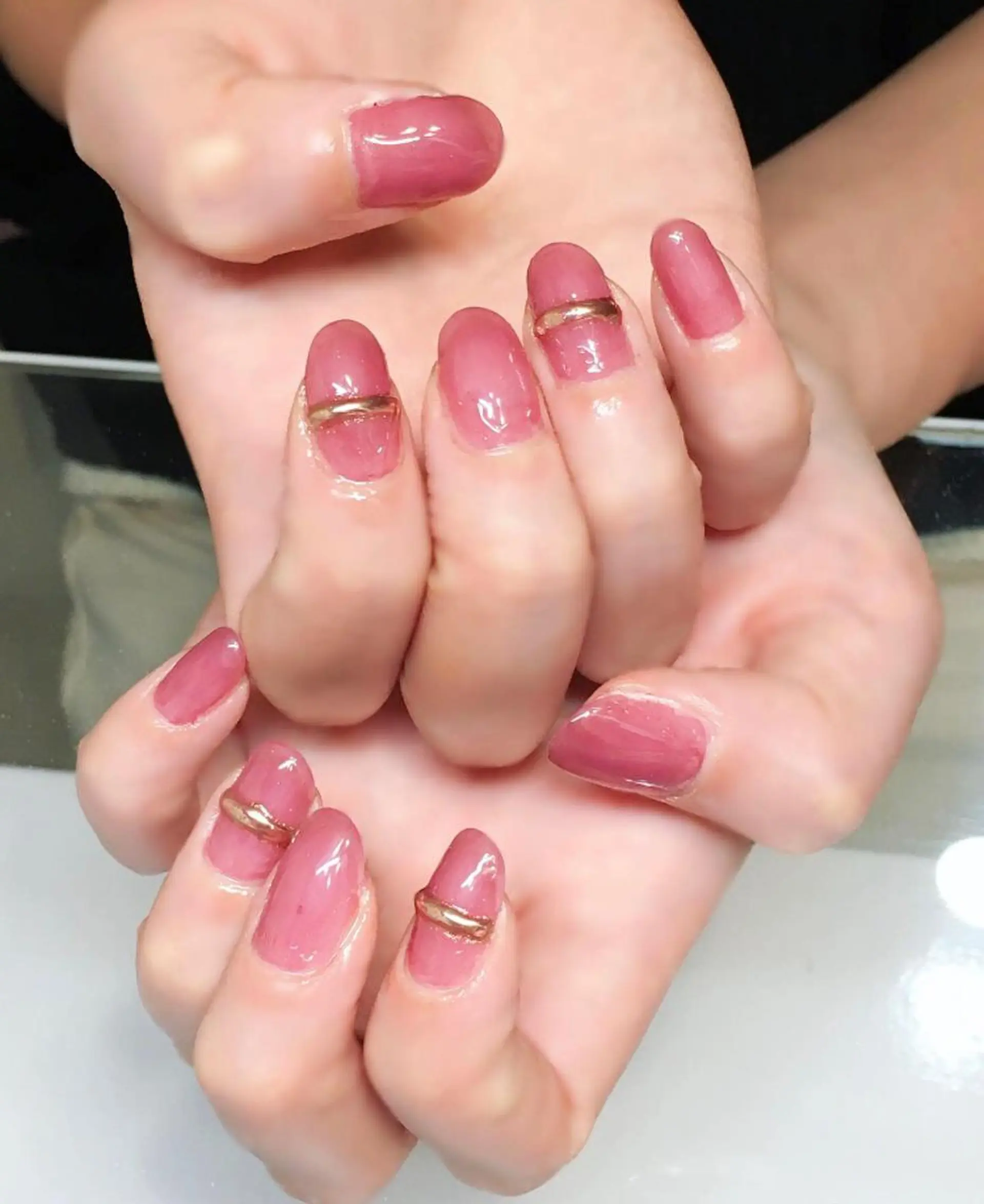 ネイル ジェルネイル ワンカラーネイル シンプルネイル 冬ネイル Nyanco Nailのネイルデザイン