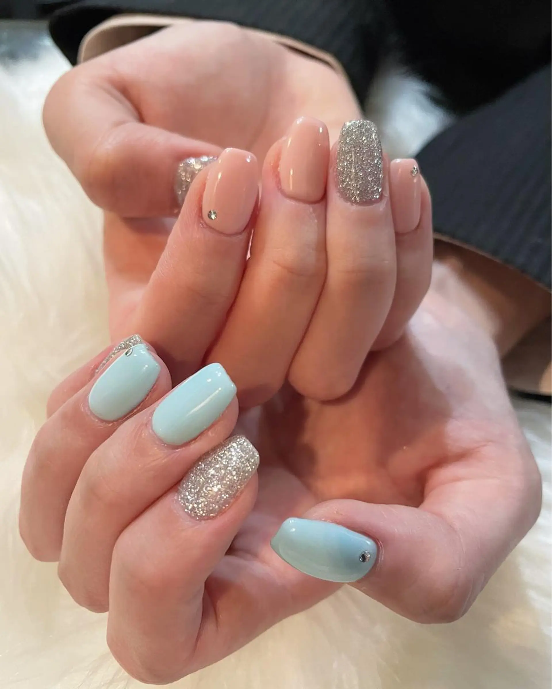 ネイル ハンドネイル crystal ⭐︎ colorのネイルデザイン