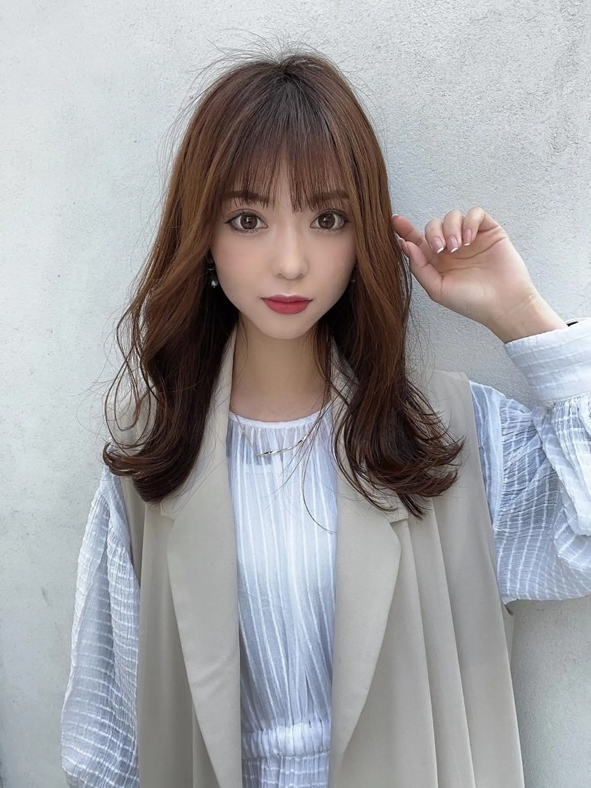 セミロング カット ヘアカラー トリートメント モテ髪🤍こなれヘア 藤山裕大のヘアスタイル