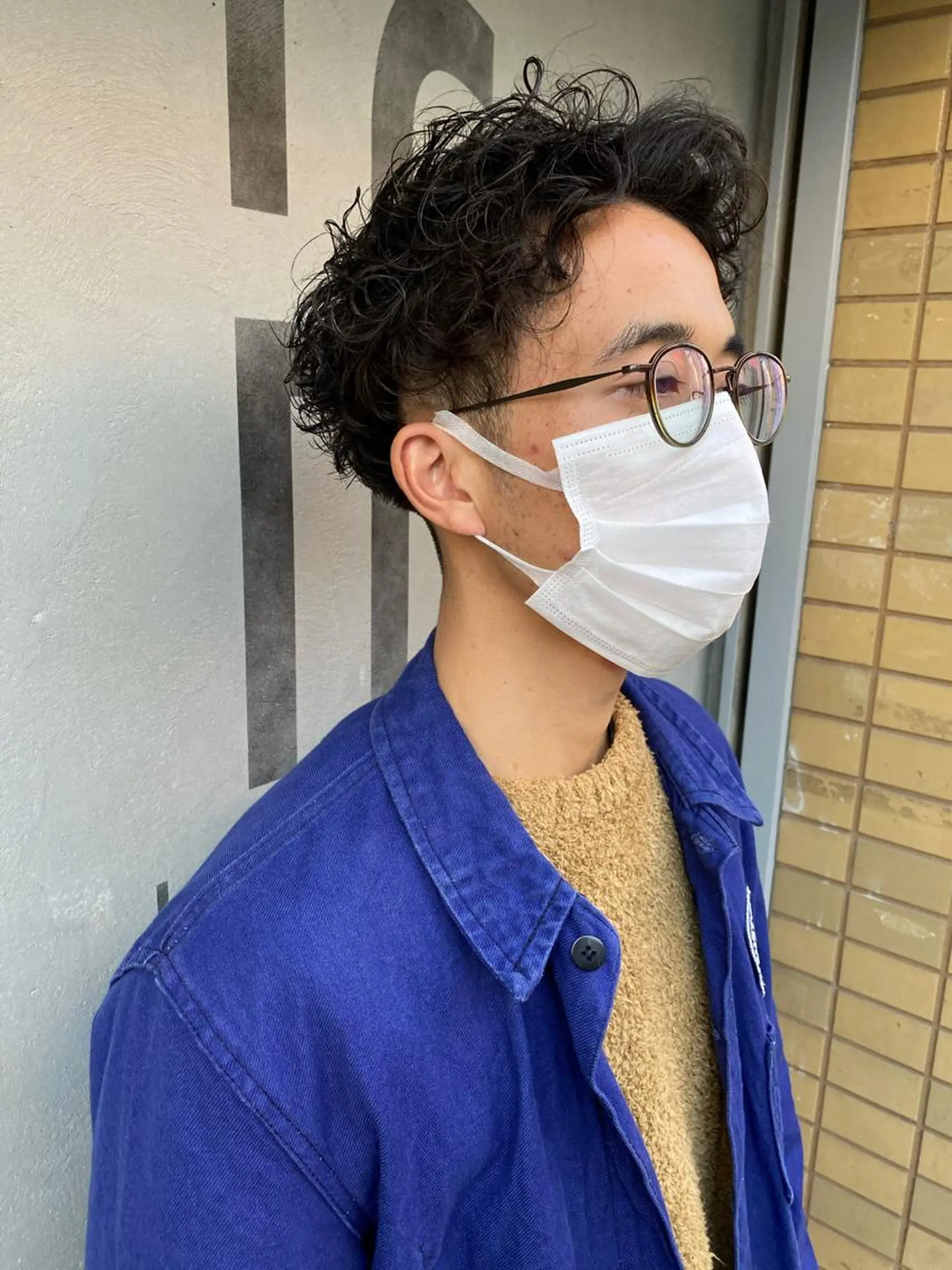 ショート パーマ メンズ カット ヘアカラー パーマ トリートメント ヘッドスパ 久保亮太 /大人ショートのヘアスタイル