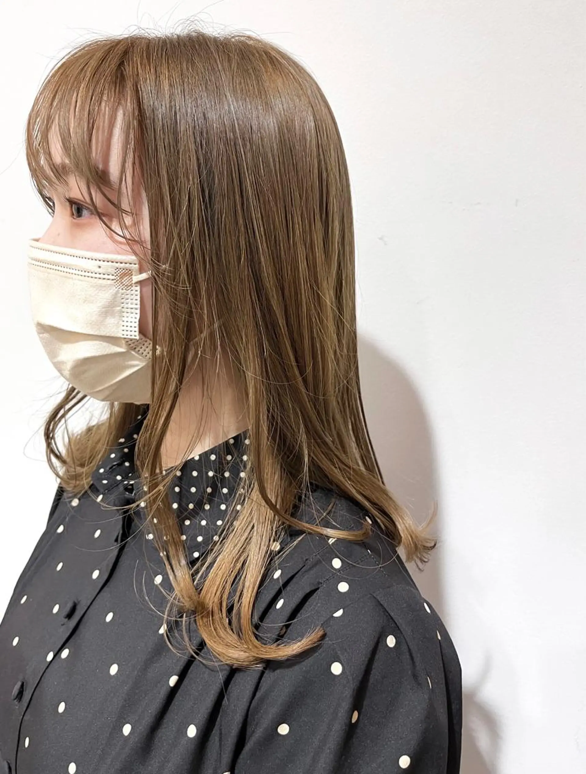 セミロング ヘアカラー トリートメント ヘアセット 田中 亜沙美のヘアスタイル