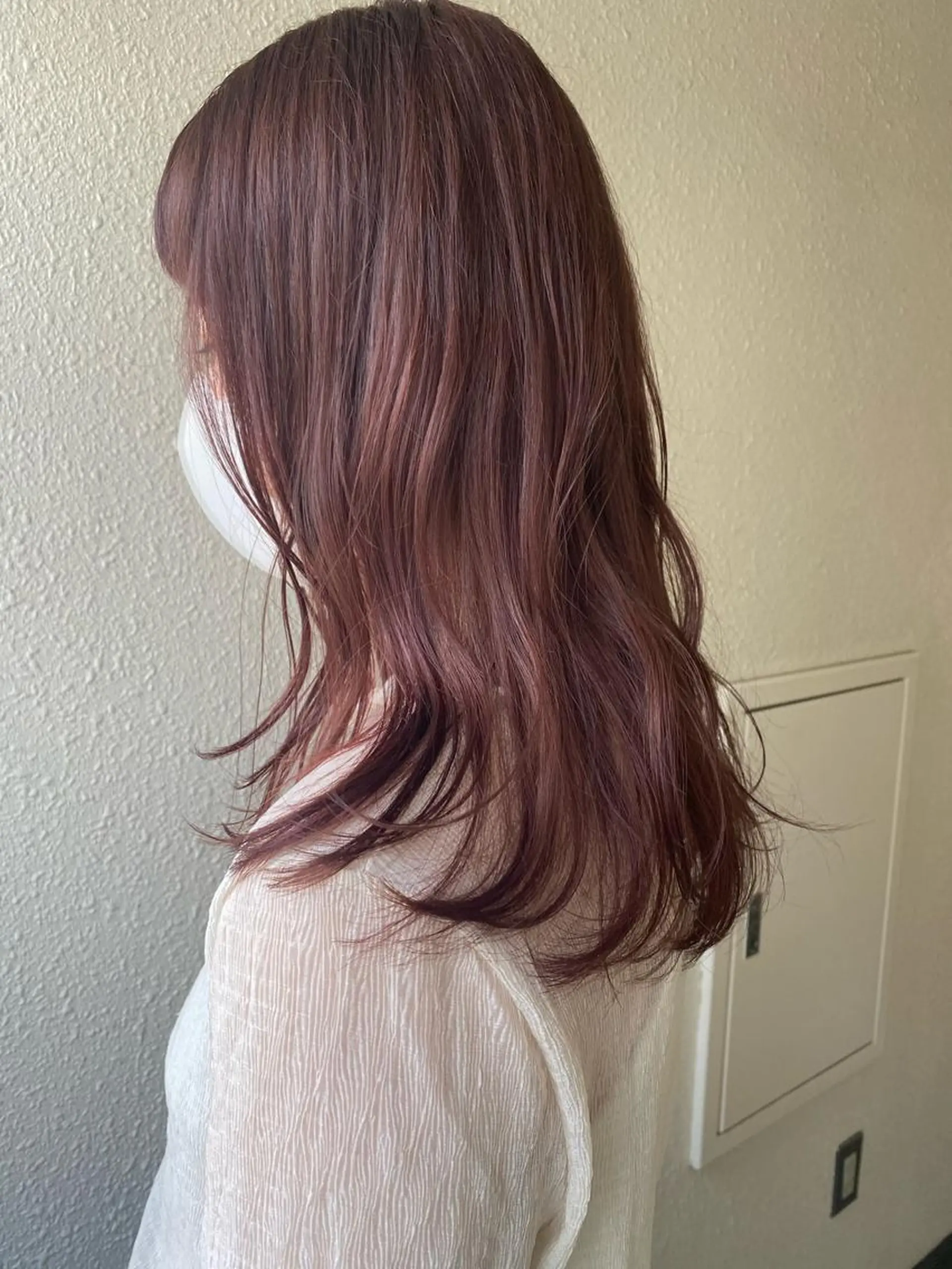 ロング カラー ベージュカラー ピンクカラー ピンクベージュ ヘアカラー mina🪐立川駅/ レイヤー/ボブのヘアスタイル