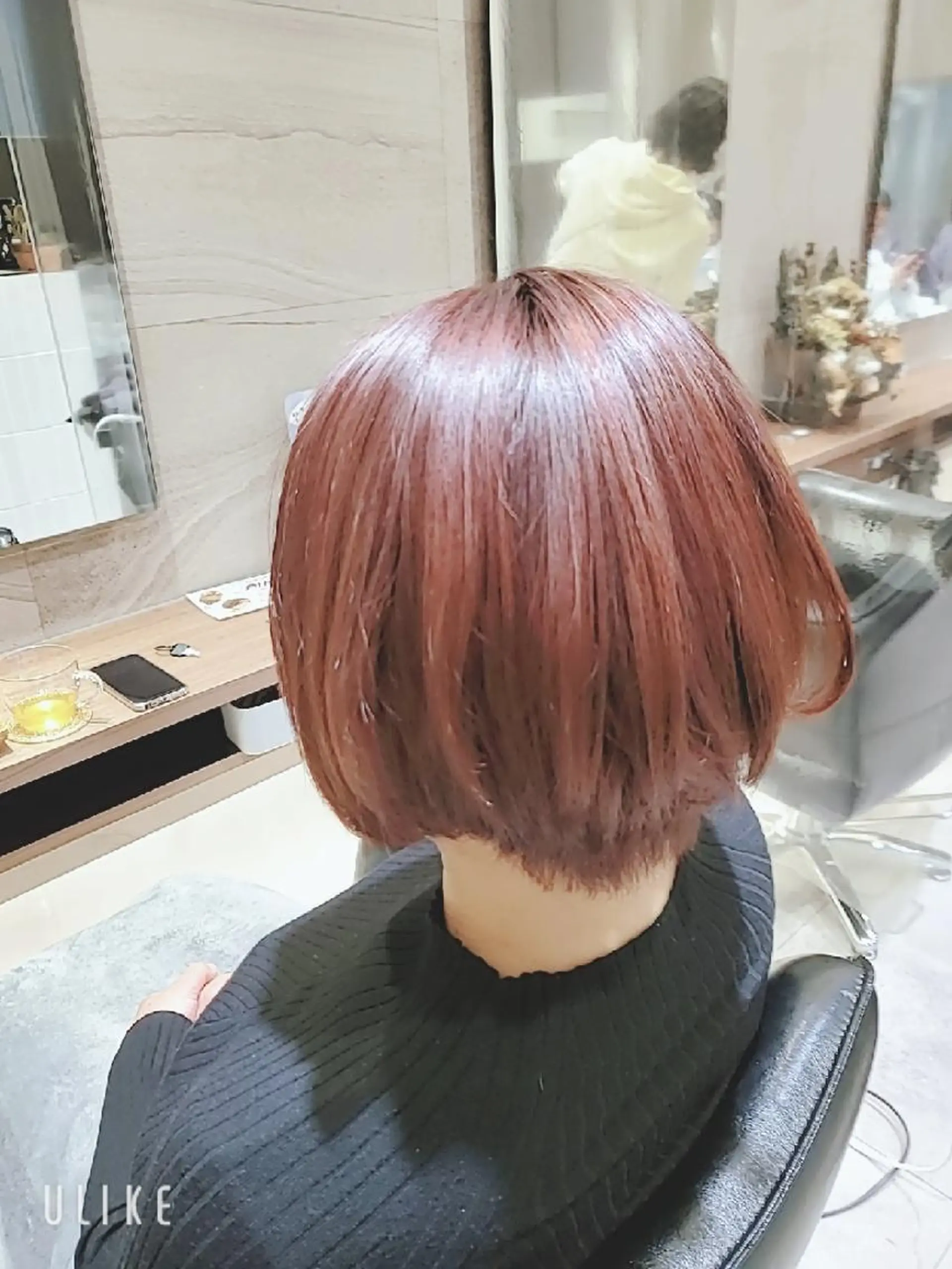 ショート カラー ピンクカラー ショートヘア ヘアカラー トリートメント 💎カラー特化💎 長嶺文江💎のヘアスタイル