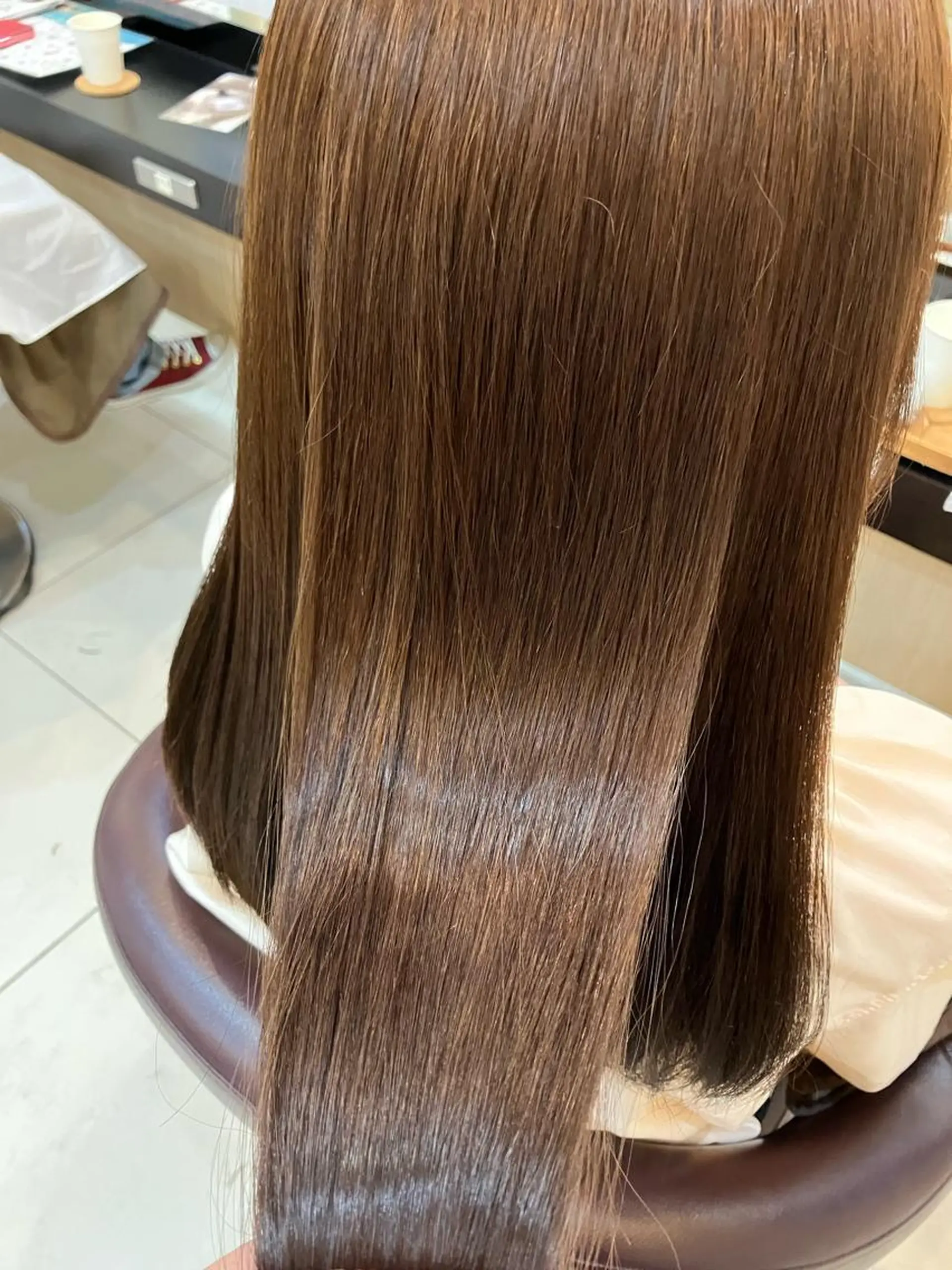 セミロング 縮毛矯正 yukari 艶髪ヘアのヘアスタイル