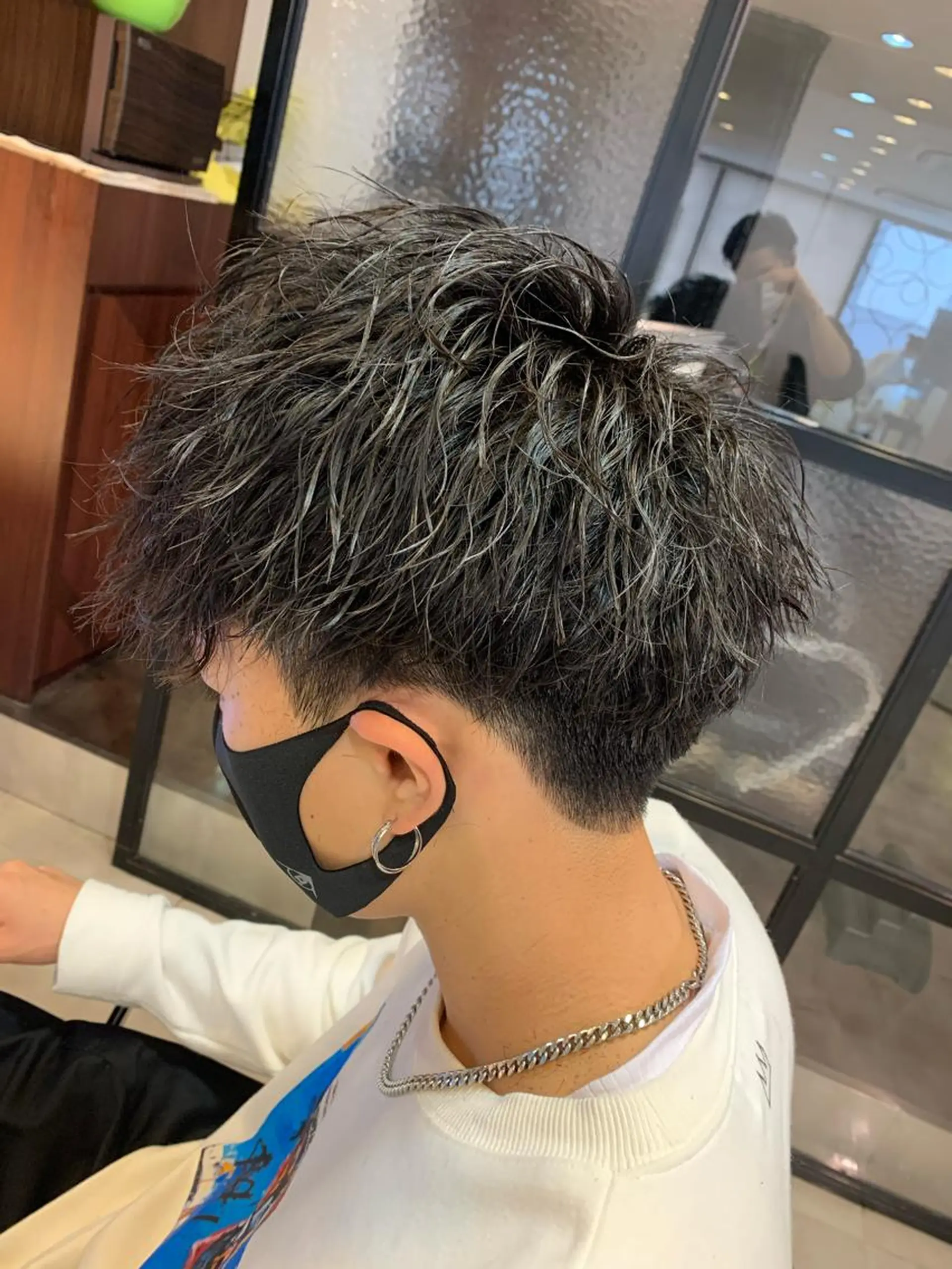 ショート メンズ メンズパーマ/難波/ 心斎橋　室園亮佑のヘアスタイル