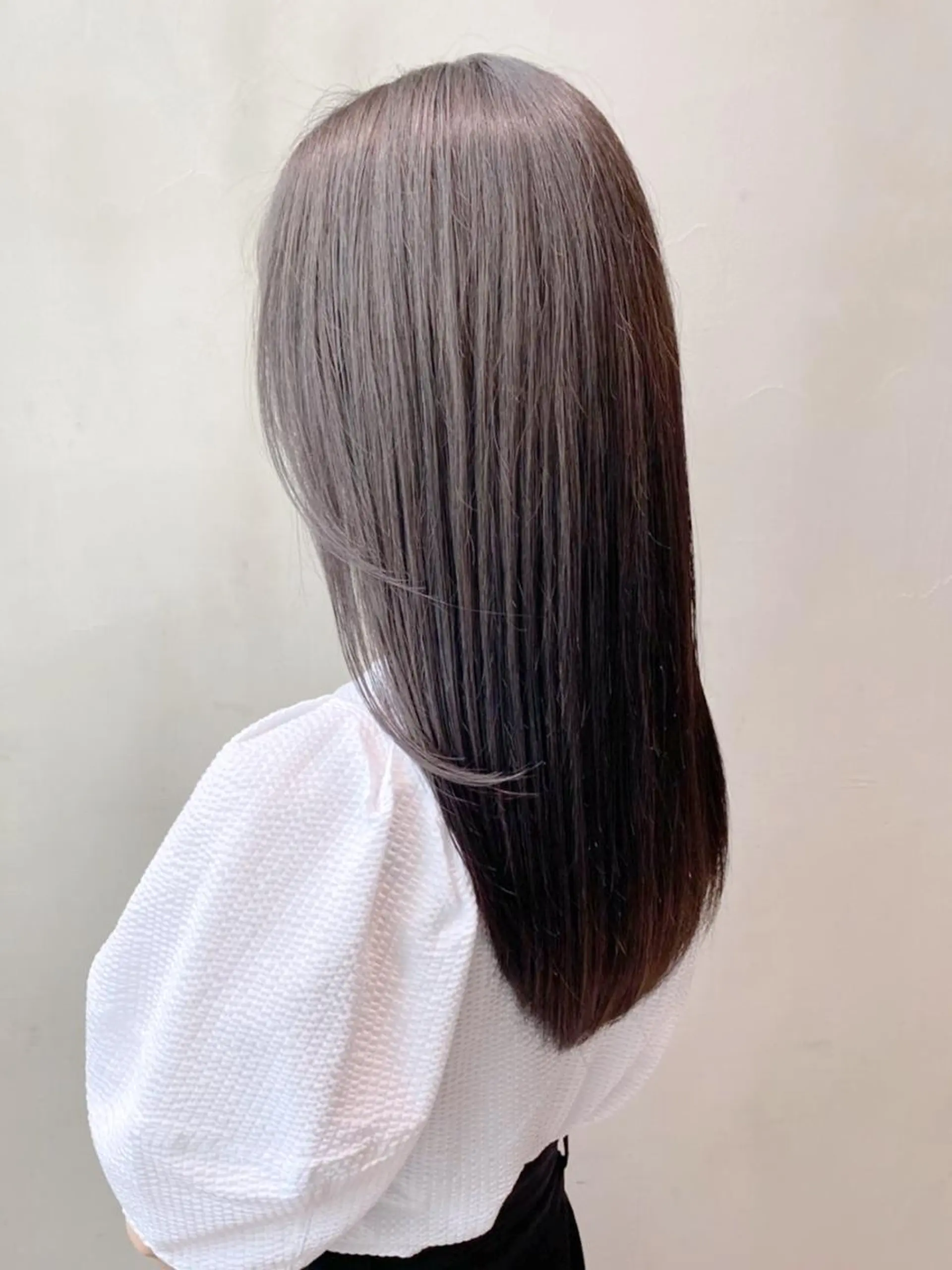 セミロング カラー パーマ ヘアアレンジ グレージュ ラベンダーカラー ラベンダーグレージュ ラベンダーグレー ITbyALBUM 中野店のヘアスタイル