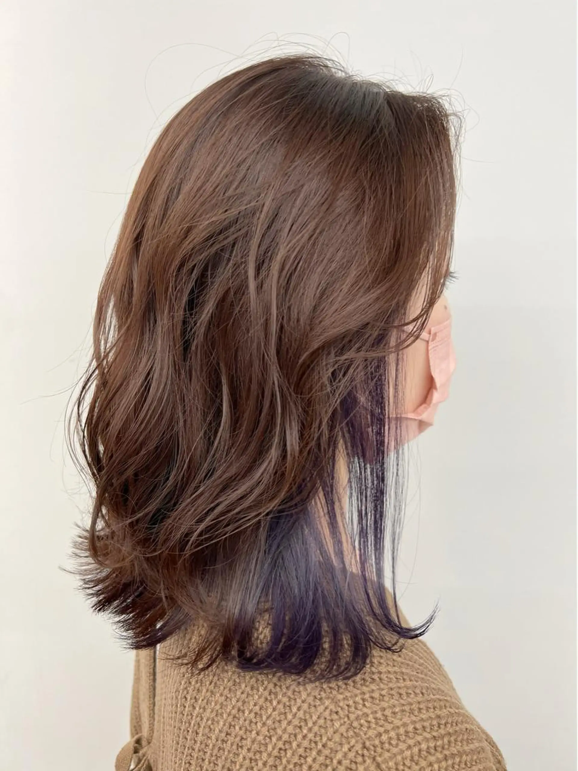 ミディアム カラー インナーカラー パープルカラー ヘアカラー 代表　YUKI ☆のヘアスタイル