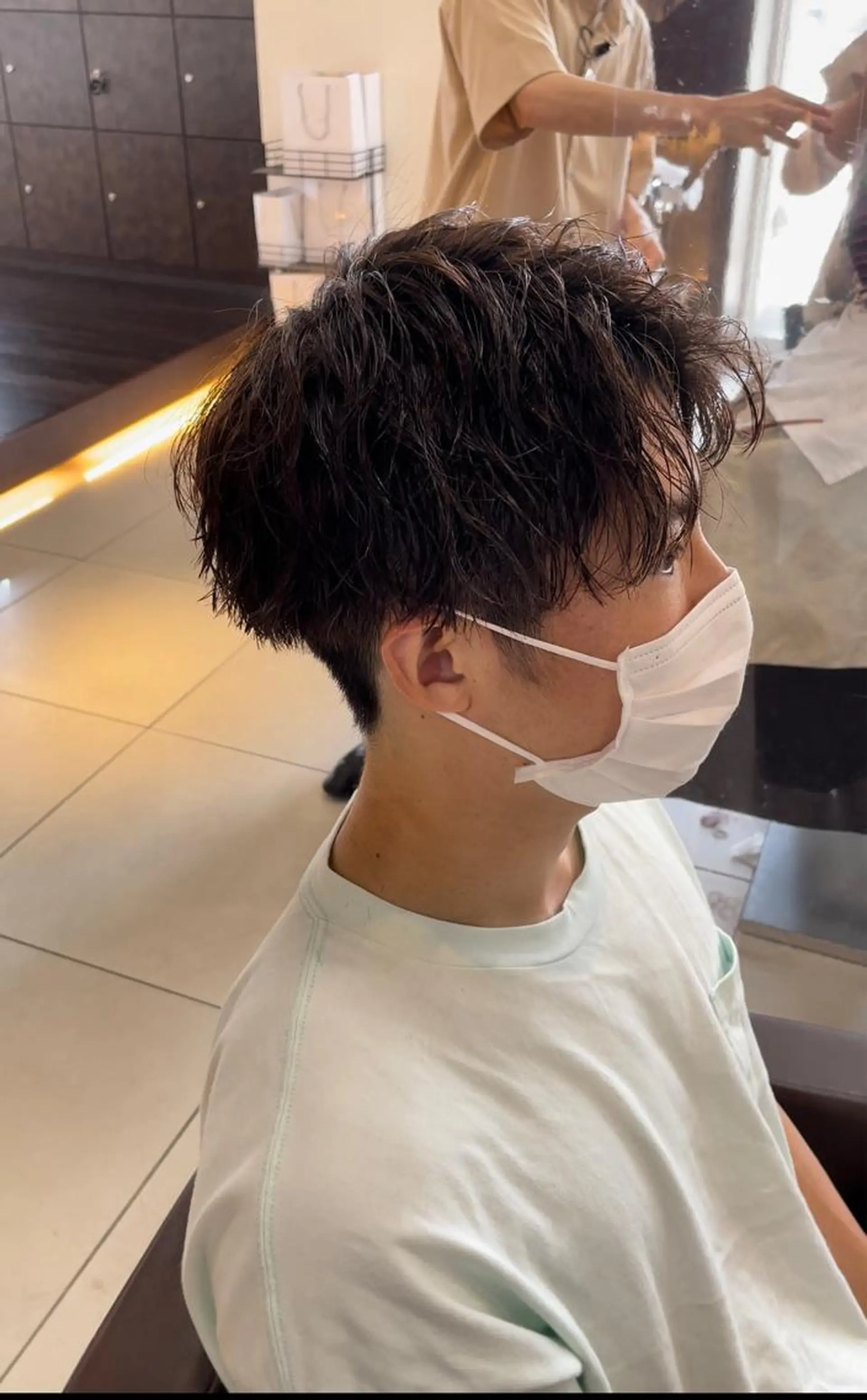 ショート パーマ メンズ 静岡/草薙パーマ メンズバレイヤージュのヘアスタイル