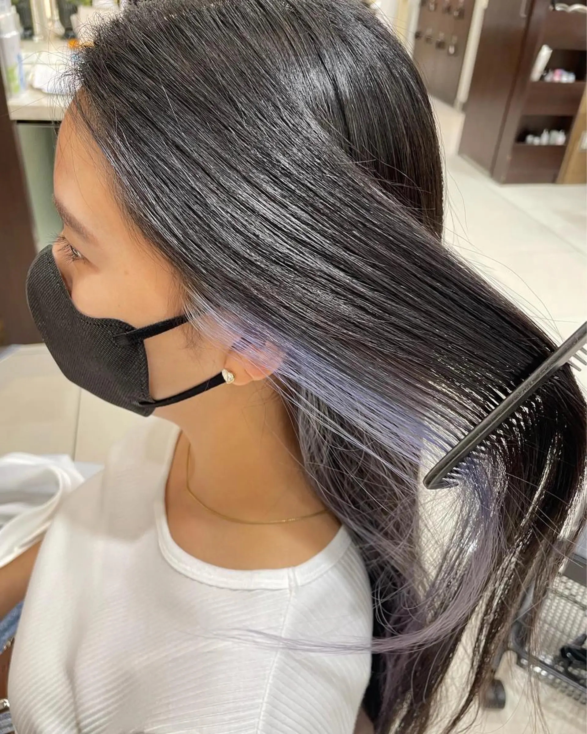 ロング カラー インナーカラー 美髪×縮毛矯正 水上真由美😘のヘアスタイル