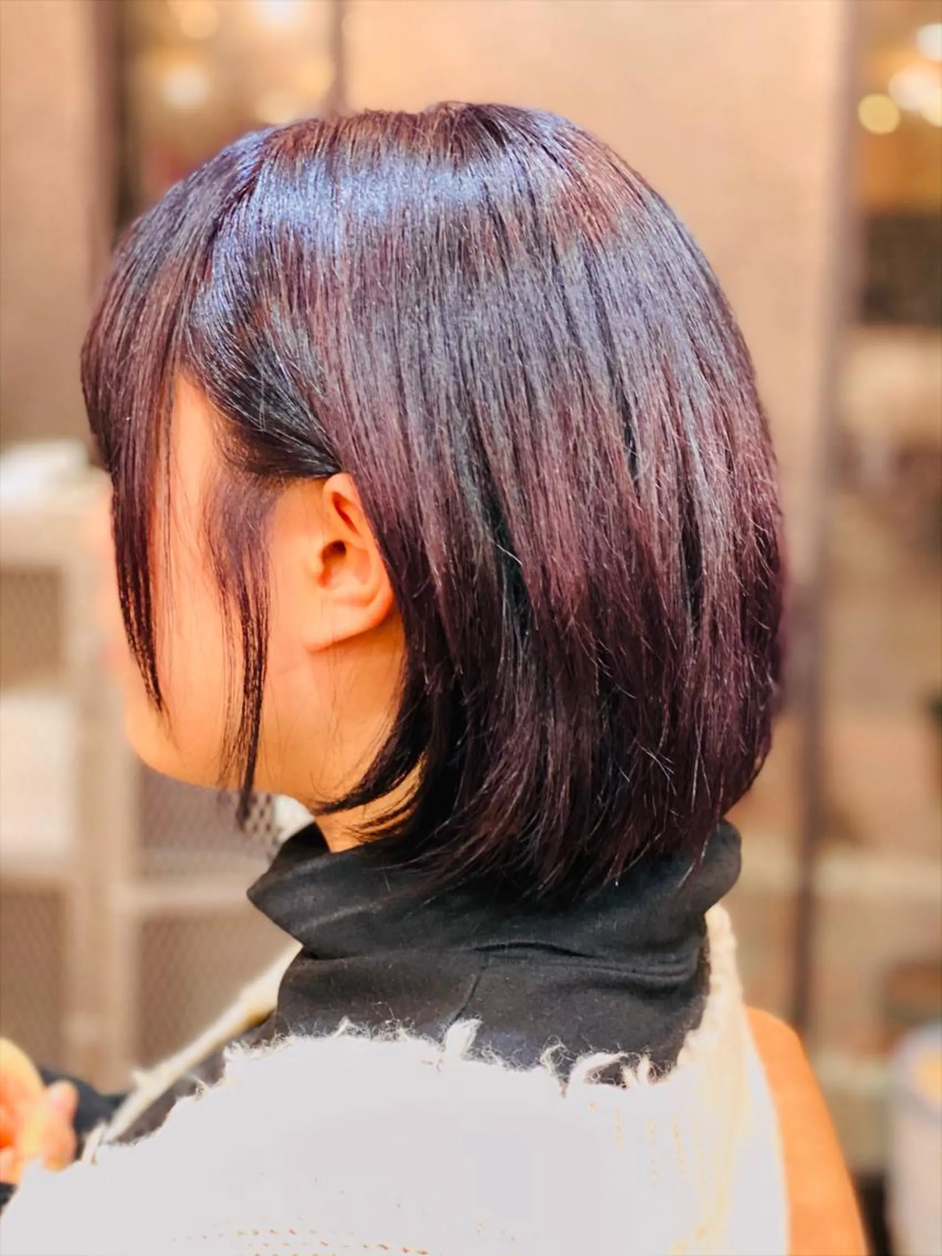ショート カラー ボルドーカラー バイオレットカラー カット ヘアカラー トリートメント 特殊カラー特化 ✂️SHIAN フジのヘアスタイル