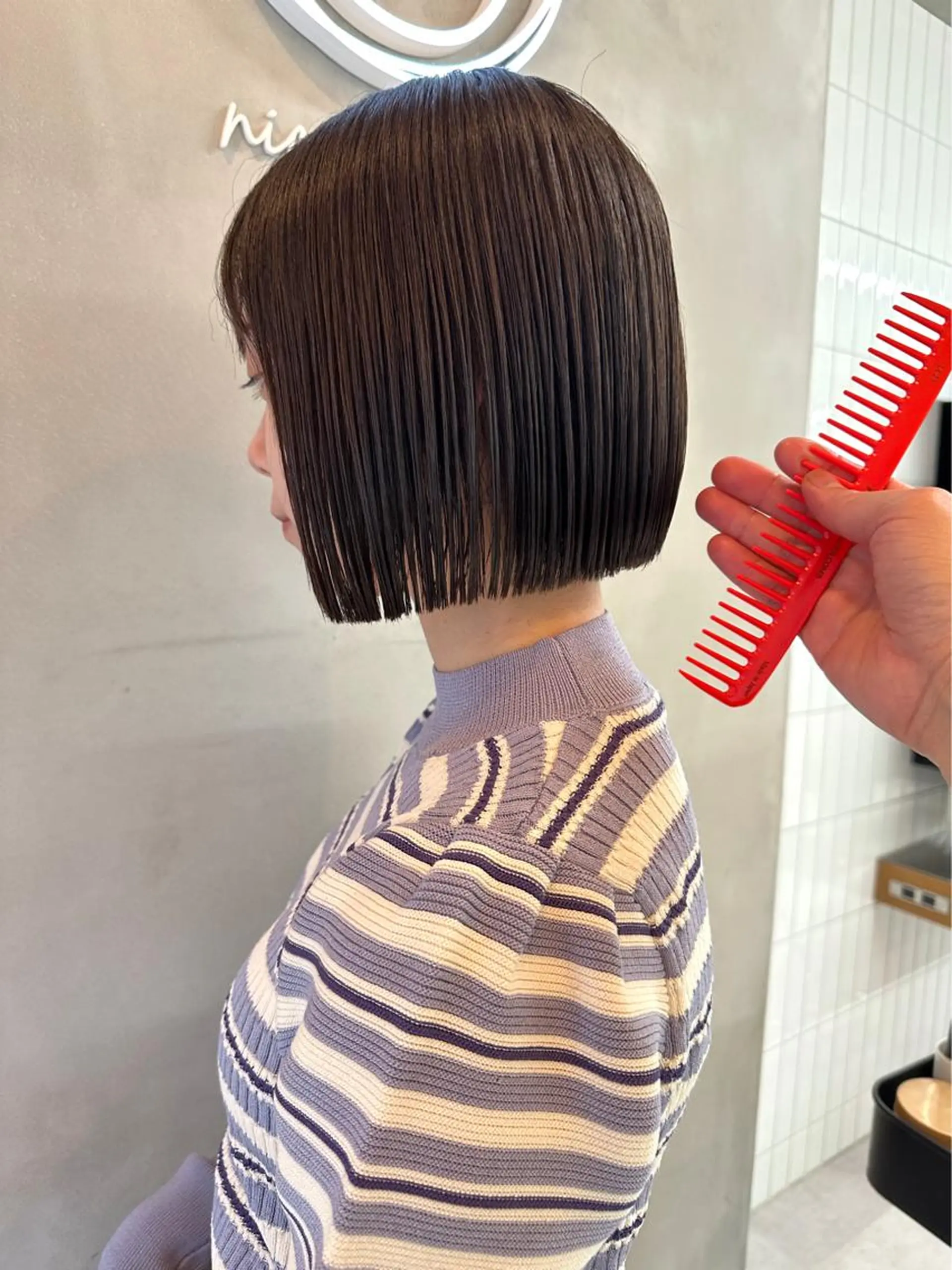 ミディアム カラー カット nico TOKYO所属・センターパート/ 暖色カラーayuのヘアスタイル