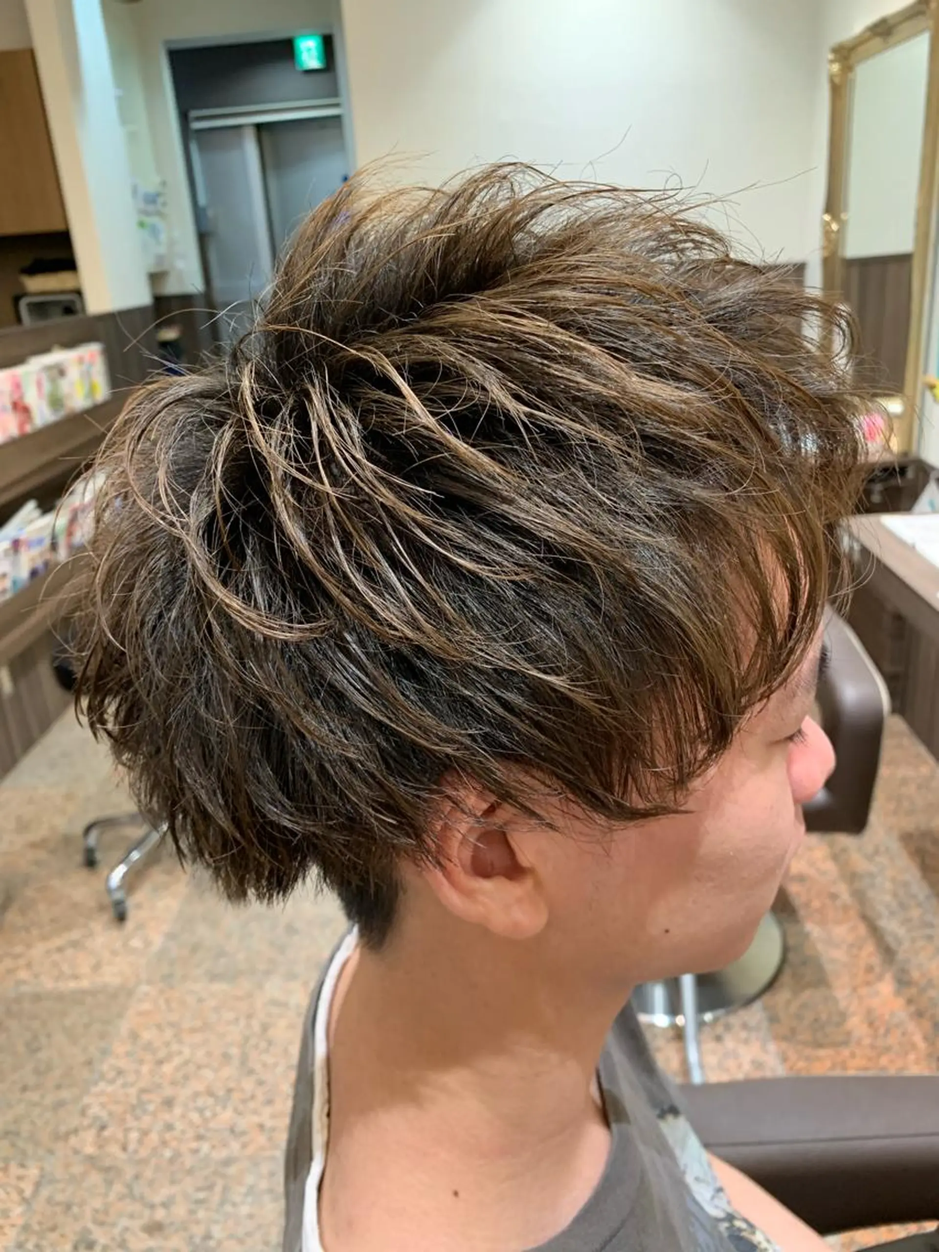 ショート ヘアアレンジ メンズ マッシュ IwAsh中山所属・✂︎中山ブリーチ・ パーマ✂︎露木智也のヘアスタイル