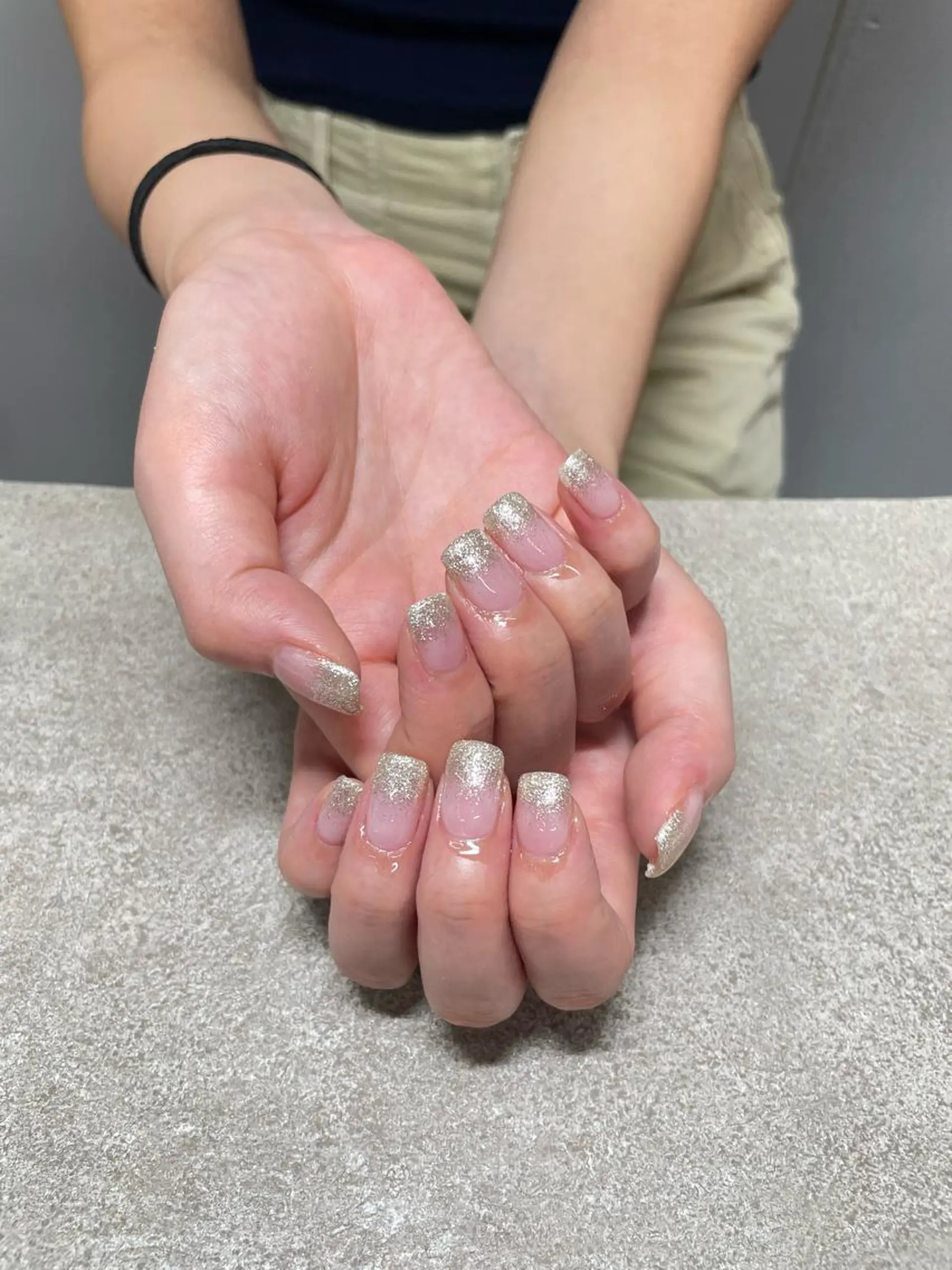 ネイル ラメ(グリッター) ラメグラデーション posa nail モエミのネイルデザイン