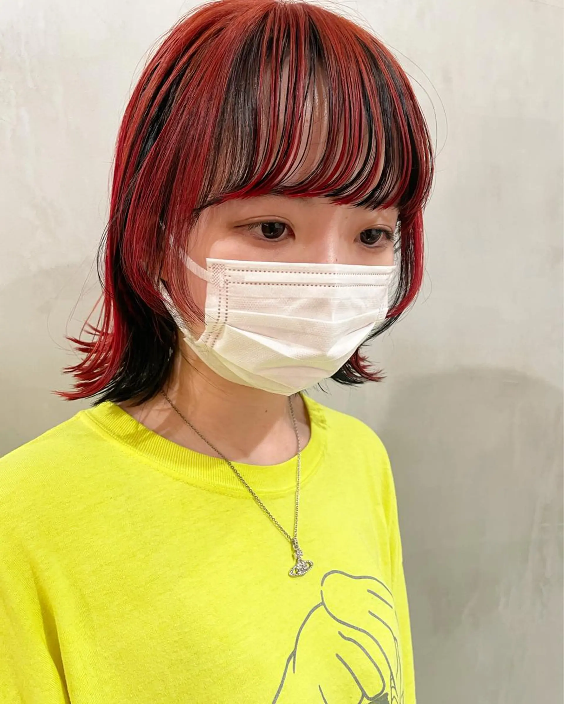 ミディアム カラー ヘアカラー トリートメント 優 作のヘアスタイル