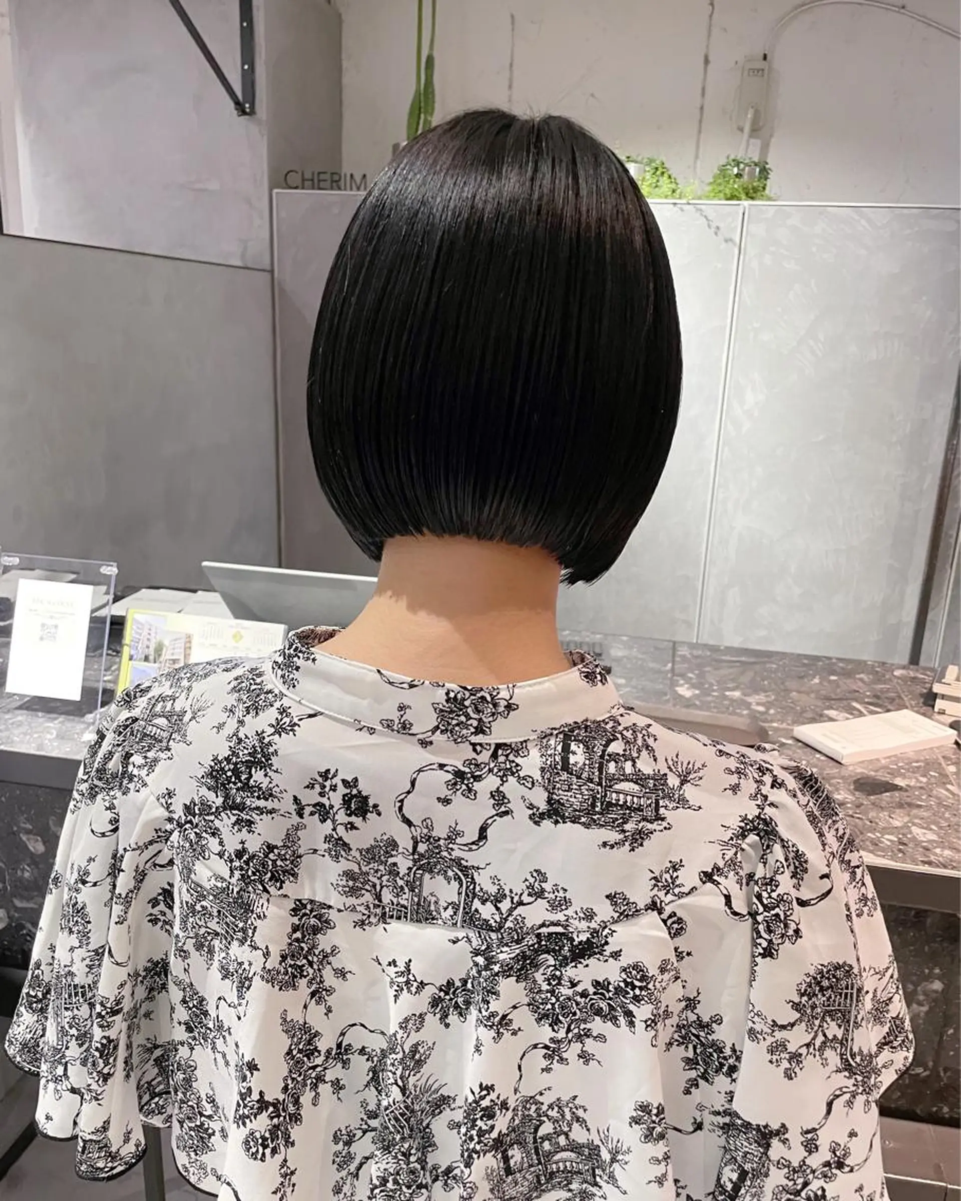 ショート ボブ 美髪矯正/艶カラー ボブ/栄/鐘ヶ江純也のヘアスタイル