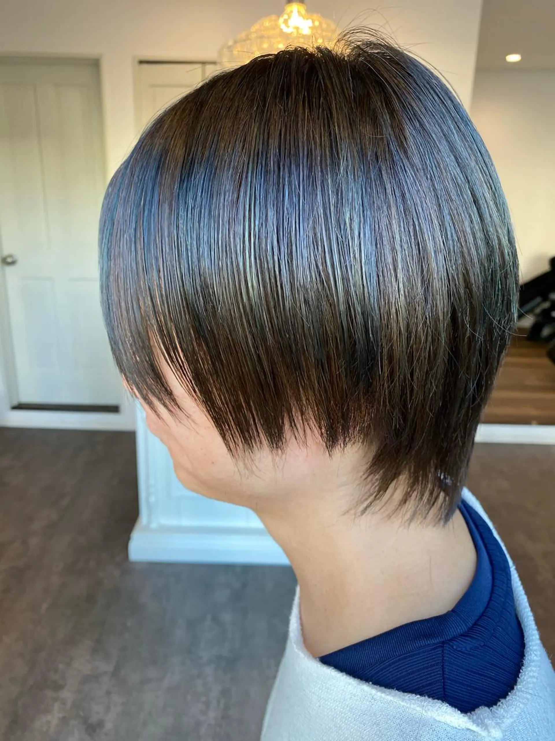 ショート パーマ メンズ 酸性ストレート ストレートパーマ カット 縮毛矯正 トリートメント 成松 勇治のヘアスタイル