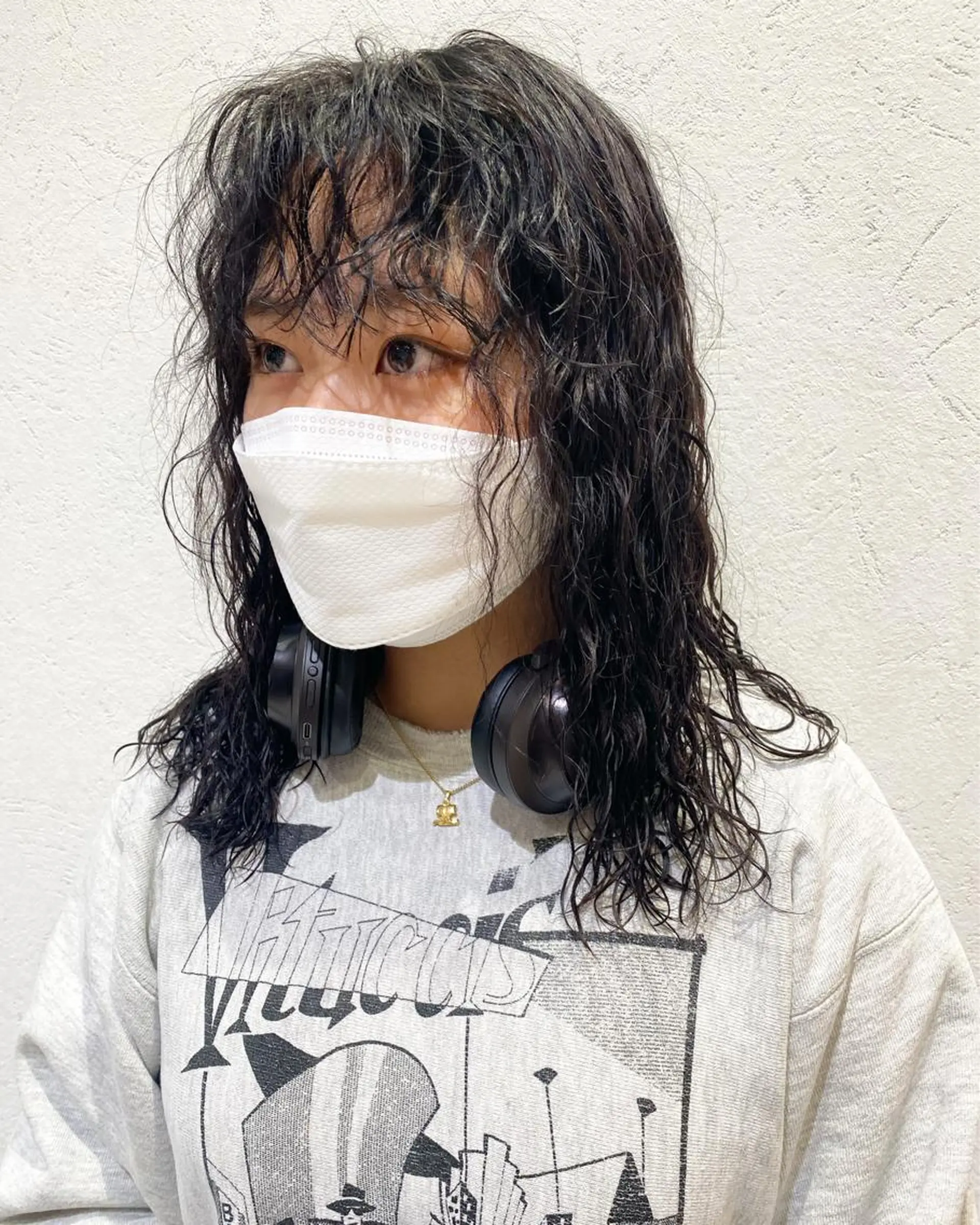 セミロング カラー パーマ ヘアアレンジ セミロングパーマ パーマ パーマ指名No1 /namiのヘアスタイル