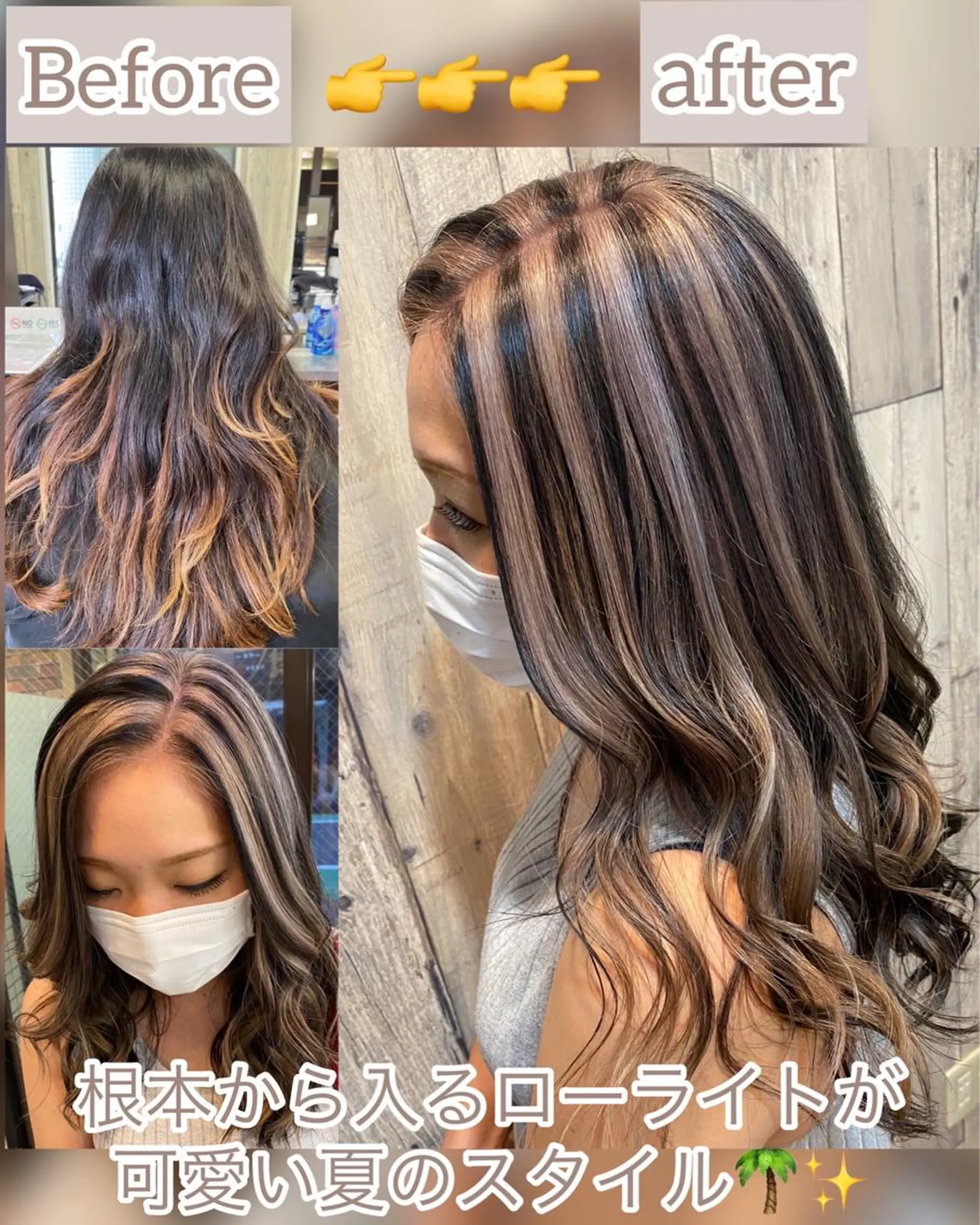 セミロング カラー ブリーチ 透明感カラー ヘアカラー LOHAS 関根真由美のヘアスタイル
