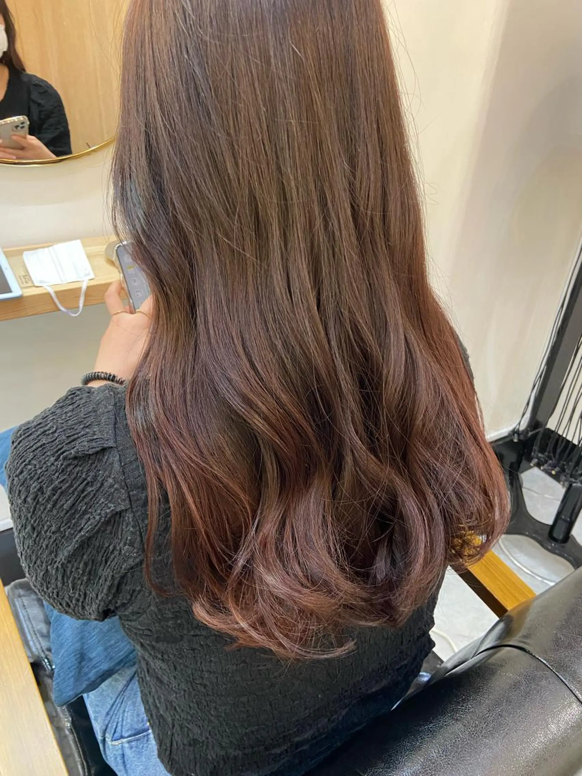 ロング カラー ヘアアレンジ カット ヘアカラー トリートメント 田中 あやなのヘアスタイル
