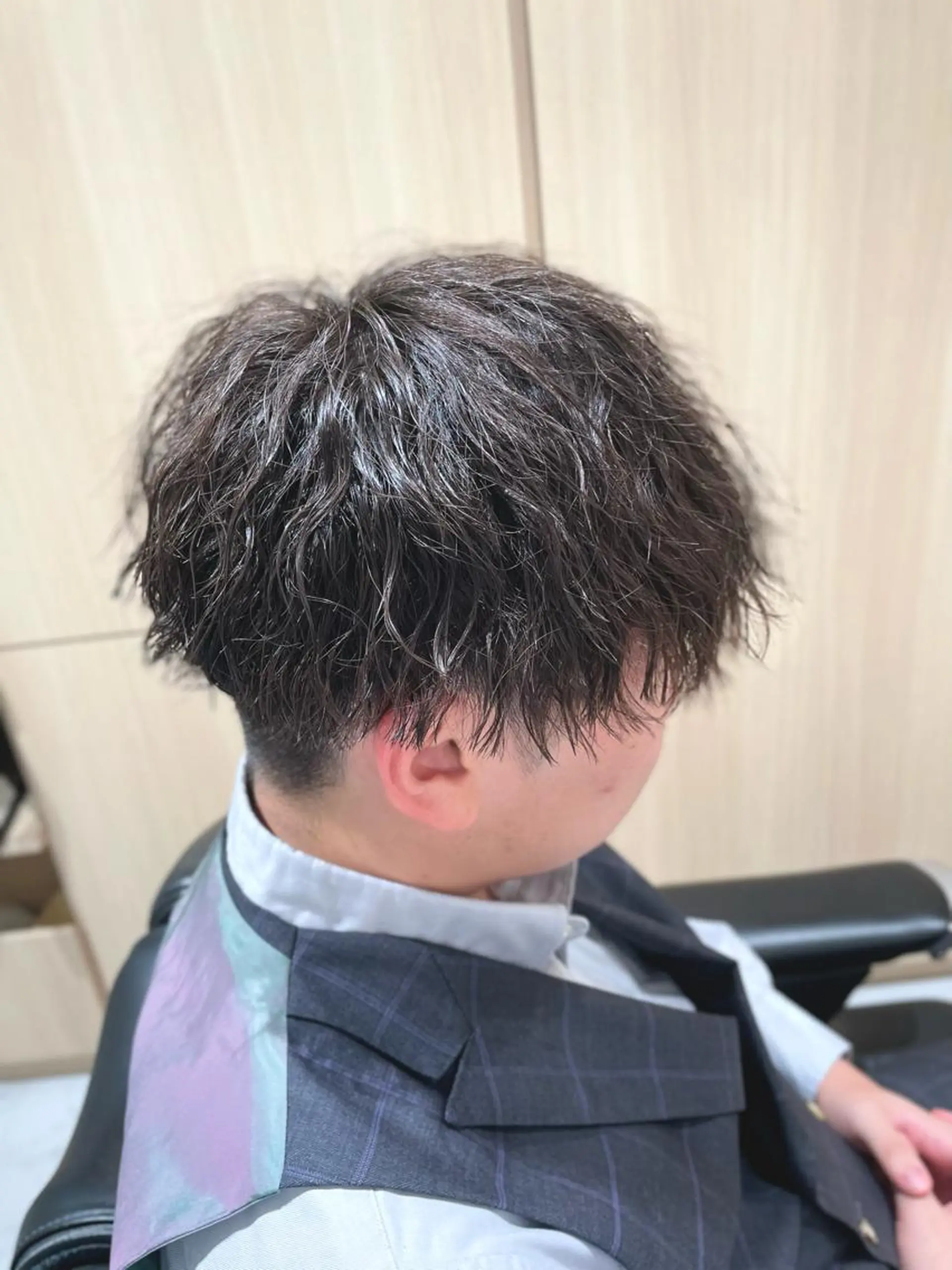 ミディアム パーマ メンズ ミディアムパーマ マッシュ メンズパーマ カット パーマ 銀座メンズカット/ 銀座メンズパーマ/のヘアスタイル