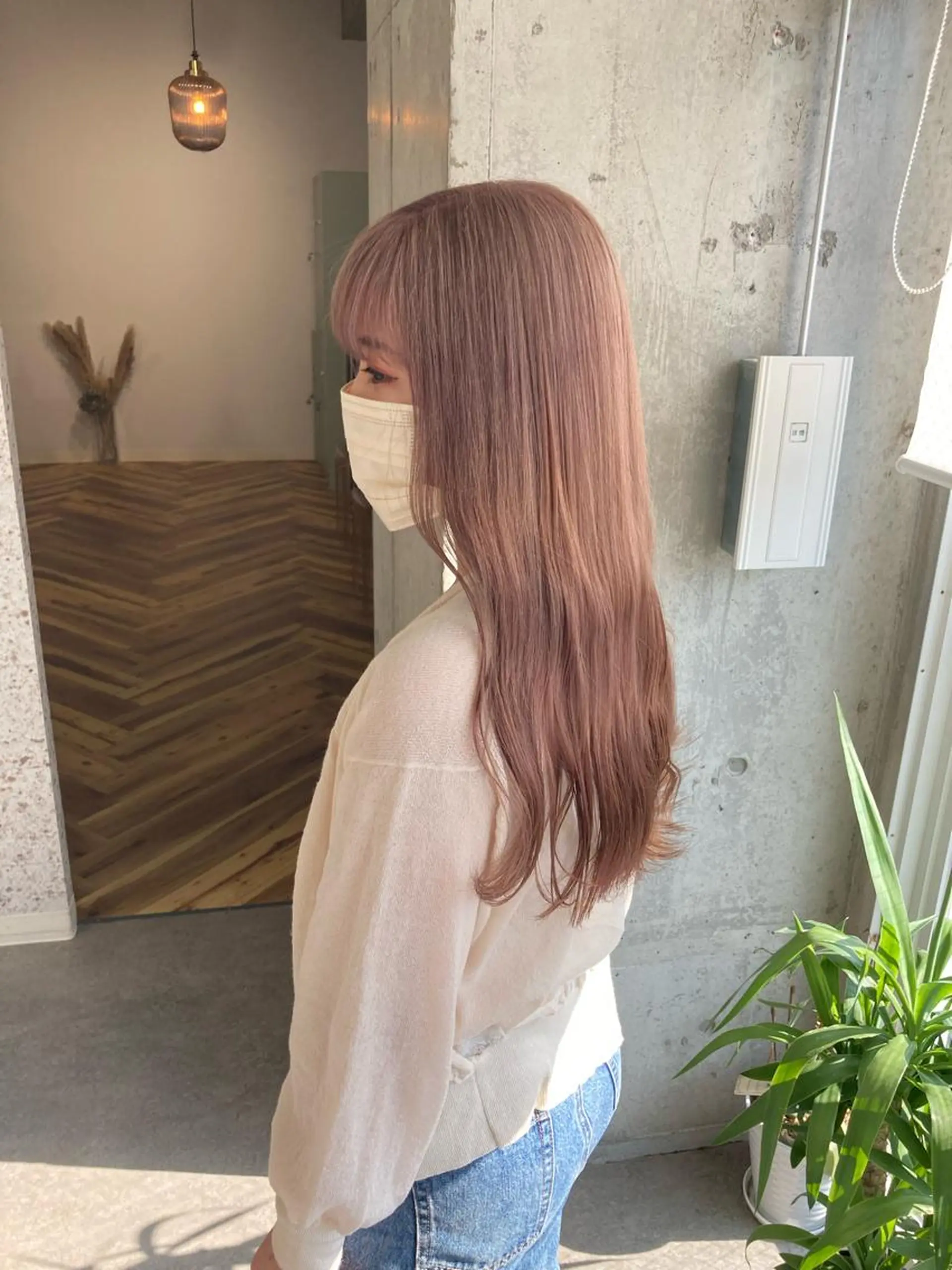 ロング カラー ピンクカラー Mood hair salon所属・髪質改善.縮毛矯正 ×韓国ヘアyukiのヘアスタイル