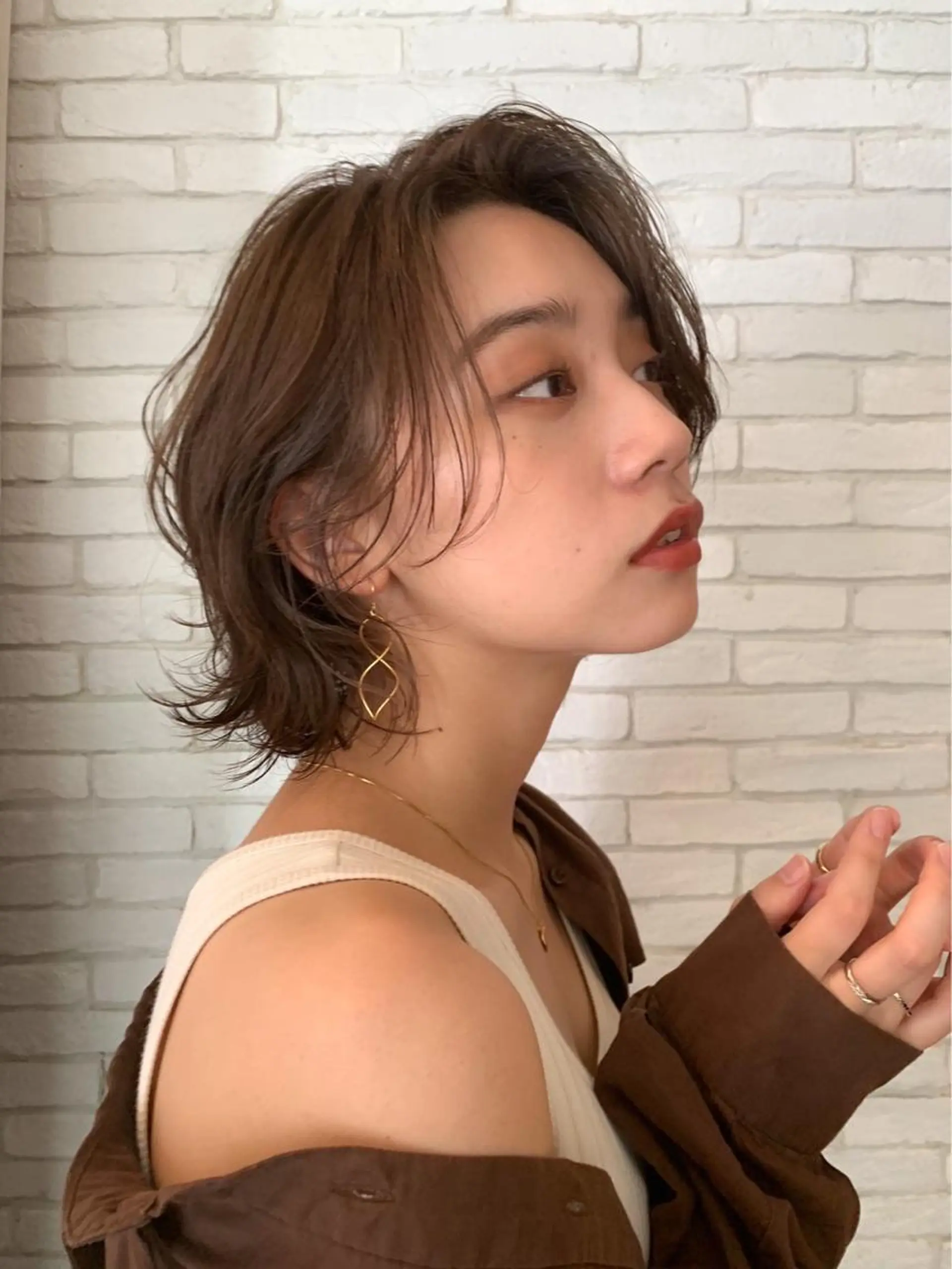 ミディアム カラー ヘアアレンジ 成人式 ハーフアップ ポニーテール 結婚式・ブライダル 切りっぱなしボブ ALVAREZ BARBER SHOP所属・takebuchi harukaのヘアスタイル