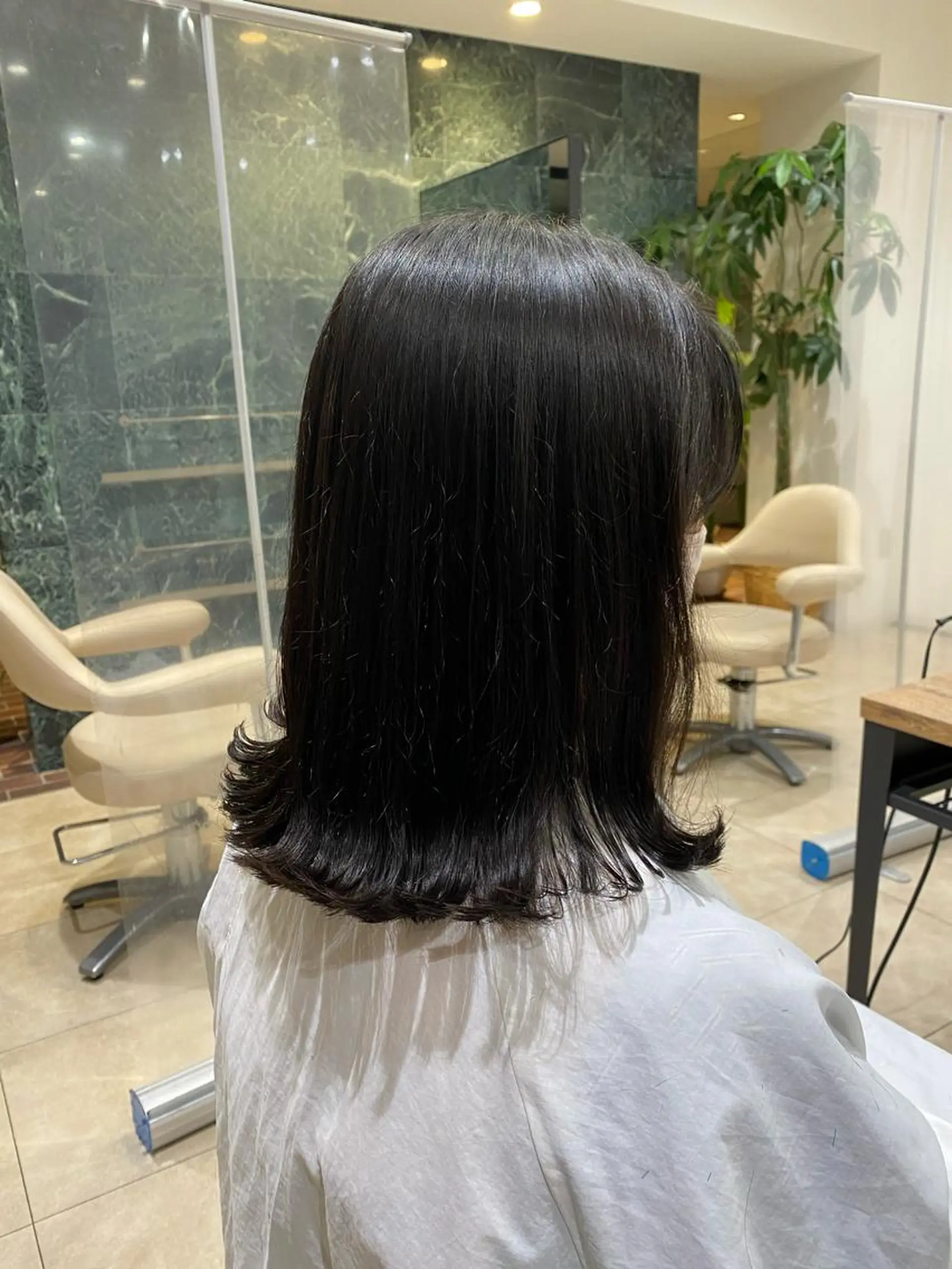 セミロング タナカ レイヤのヘアスタイル