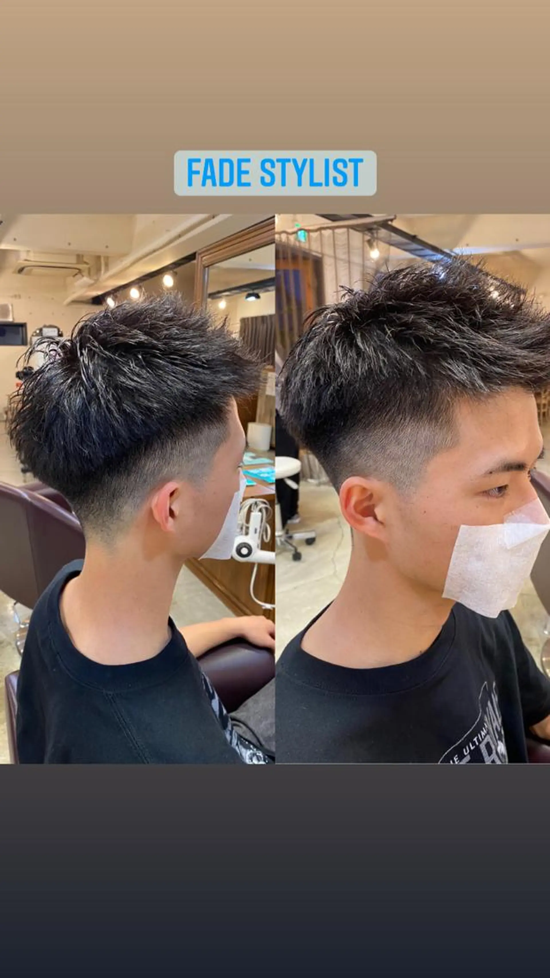ショート ヘアアレンジ メンズ アイブロウ フェードカット カット SALOWIN京都河原町Suite店所属・外国人風レイヤー/ ハイトーンSHUのヘアスタイル