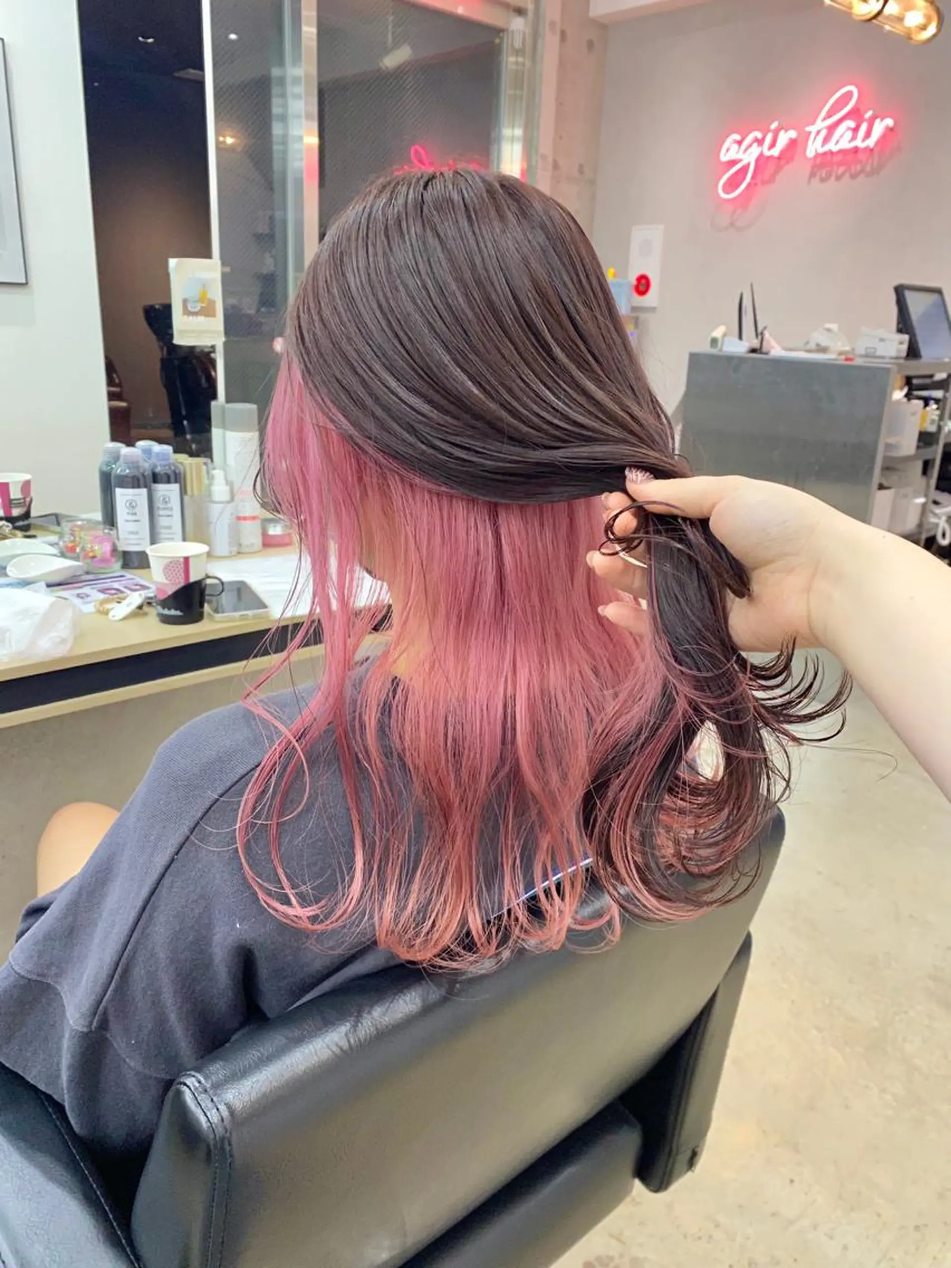 ロング カラー ヘアアレンジ ヘアカラー ♡韓国風ヘア 🐈♡MIHOのヘアスタイル