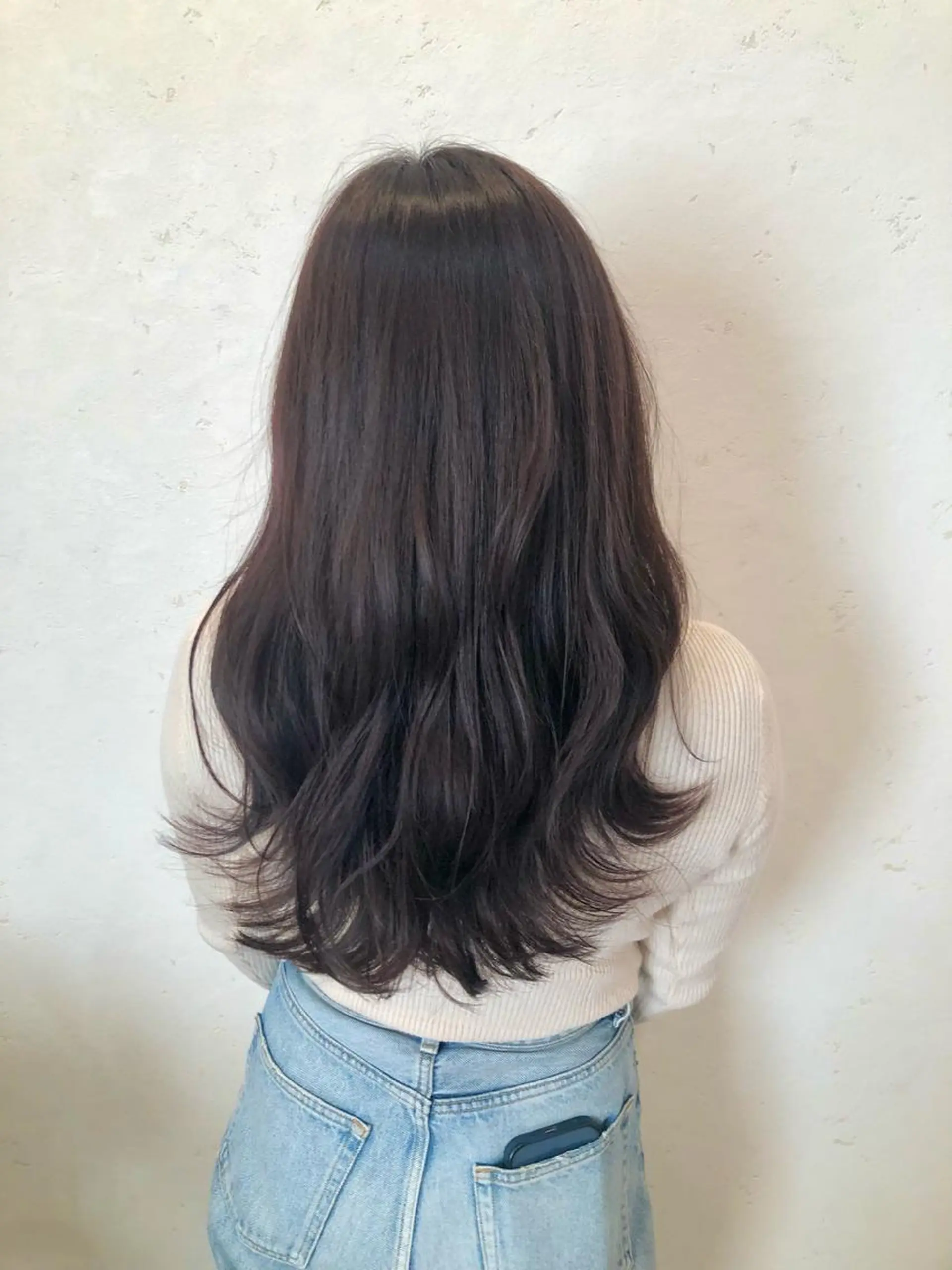 セミロング カラー ベージュカラー ピンクカラー ピンクベージュ 透け感カラー🫧 加納トモヒロのヘアスタイル
