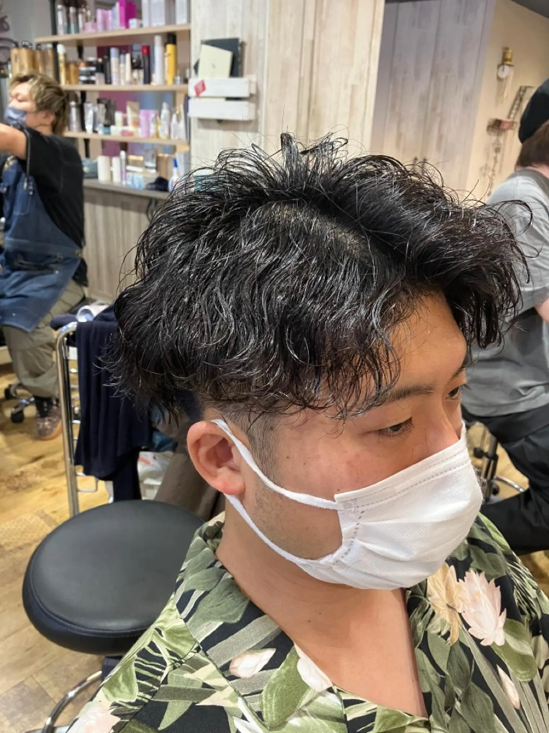 ショート パーマ メンズ 波巻きパーマ 髪質改善LINKTH久喜所属・【髪質改善】関根 拓斗のヘアスタイル