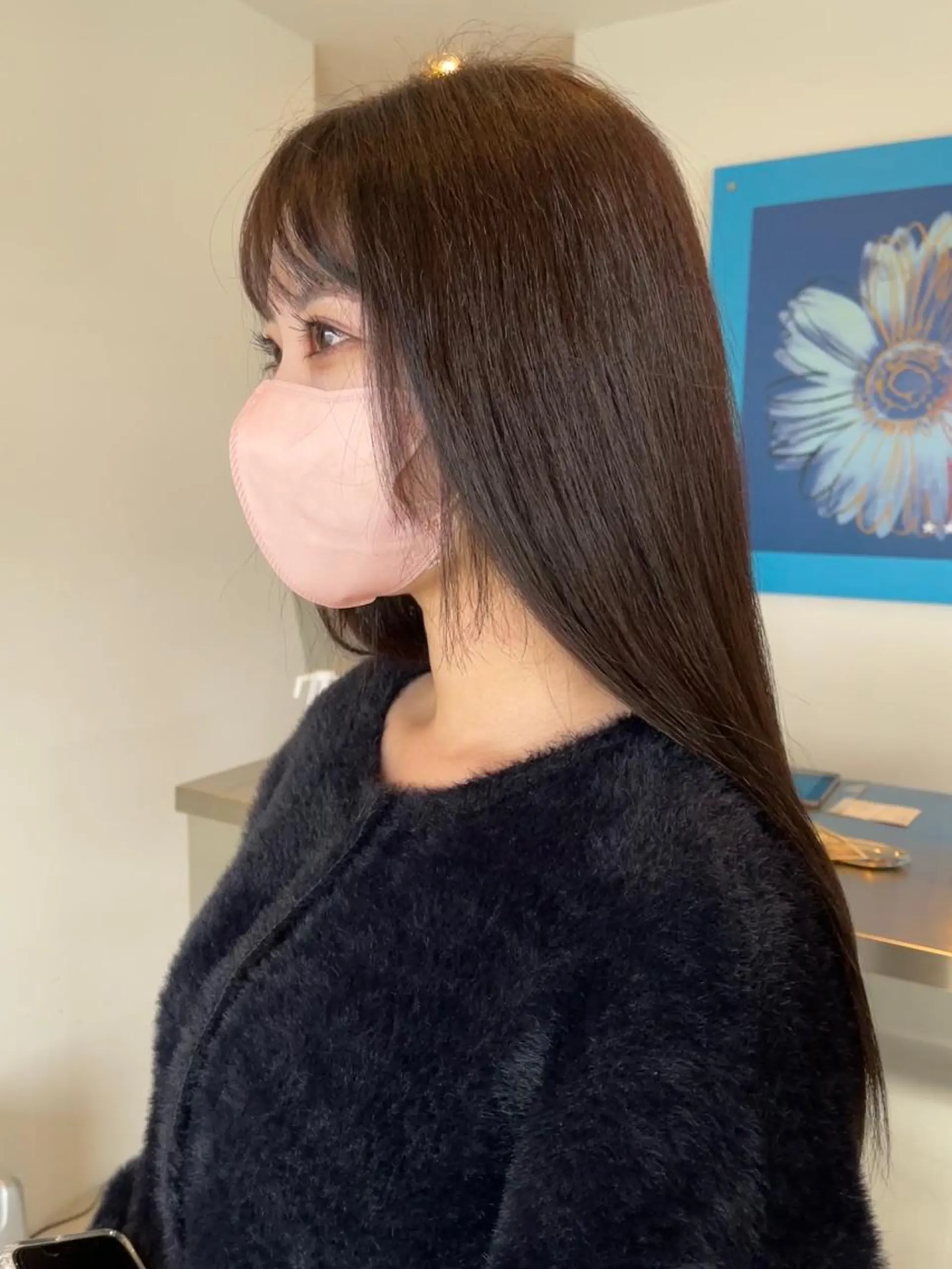 ロング カラー アディクシーカラー アッシュ アッシュグレー ロング カット ヘアカラー トリートメント 三好 達也のヘアスタイル
