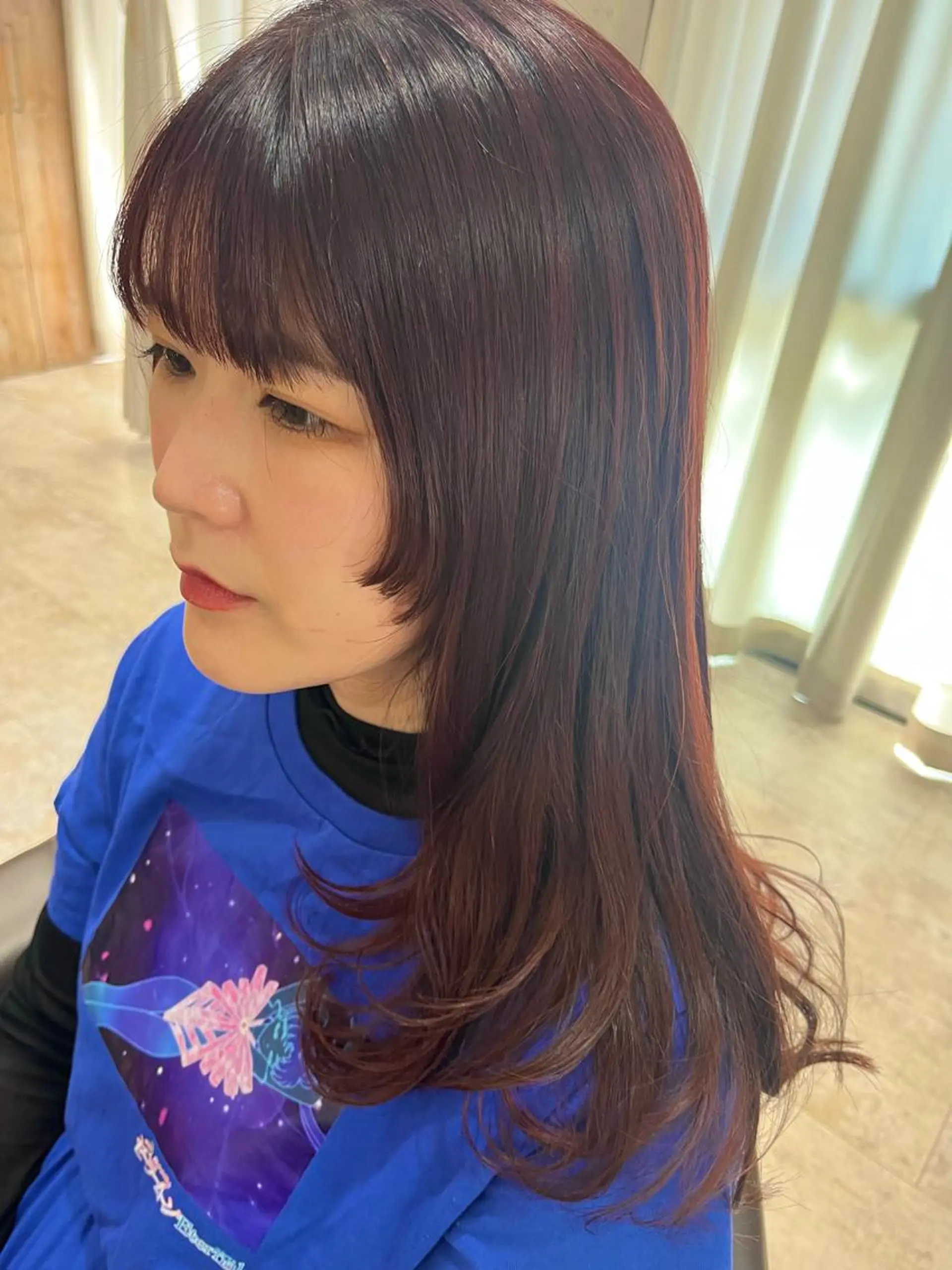 ロング カット ヘアカラー トリートメント 暖色＊ベージュ ＊くらたあやかのヘアスタイル