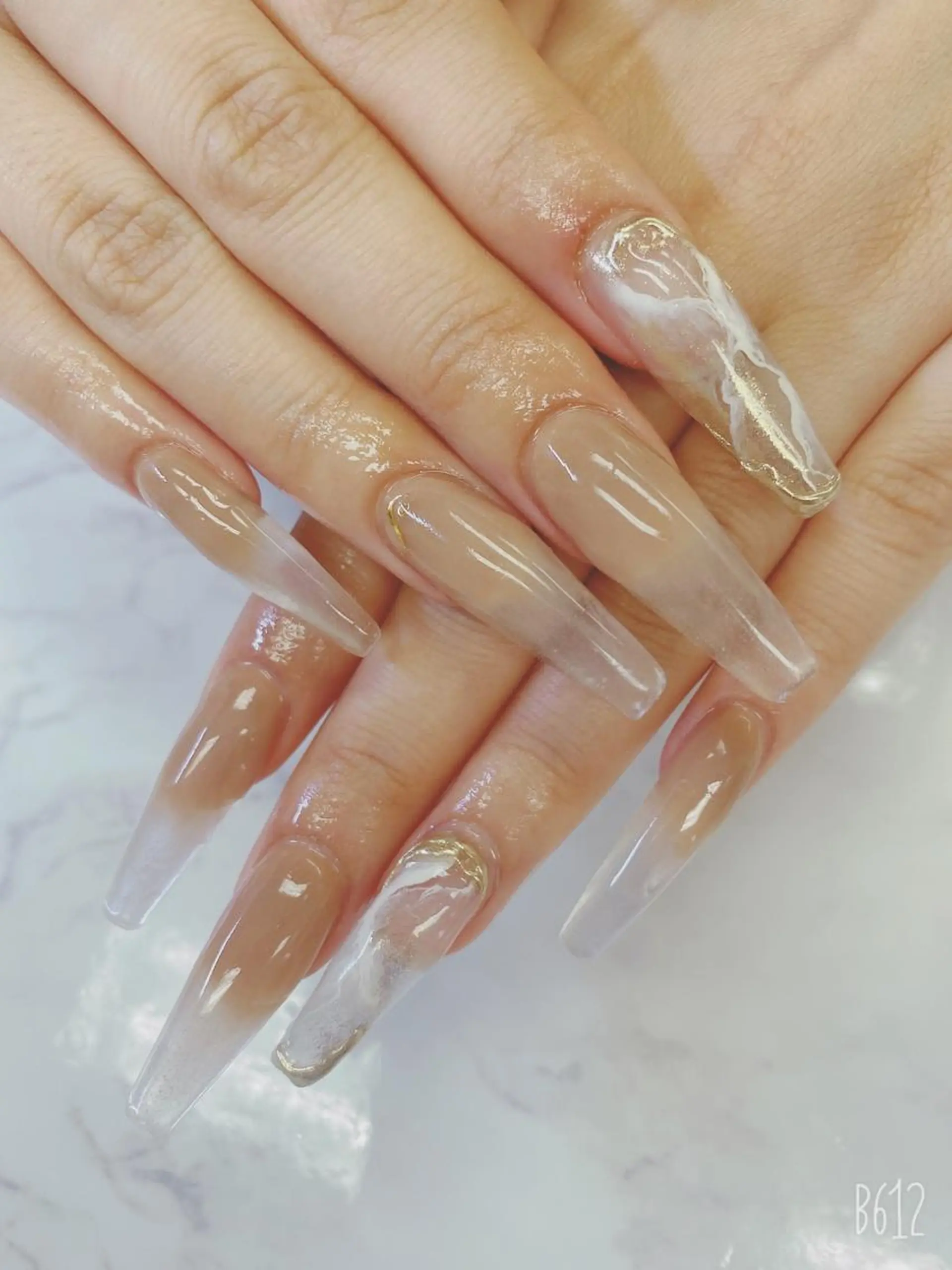 ロング ハンドネイル JNA認定講師🌸 RIEのネイルデザイン