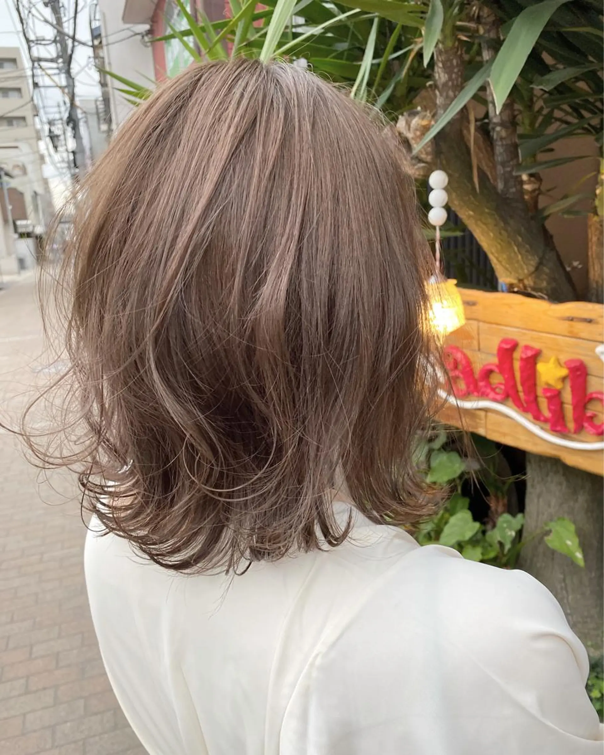 ミディアム カラー ヘアカラー トリートメント 玉木 育実のヘアスタイル