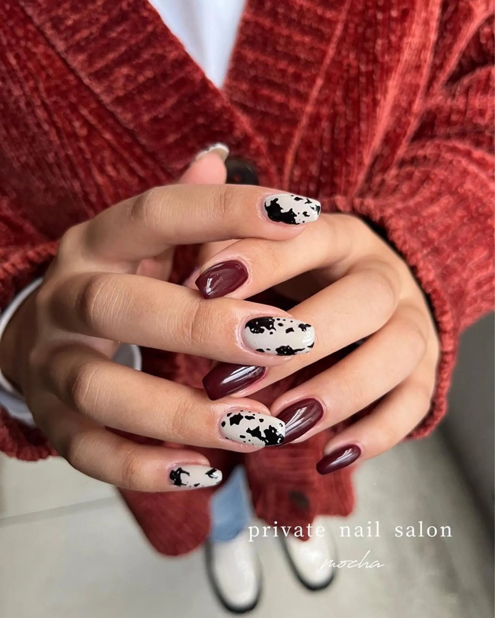 ネイル アートネイル カジュアル チークネイル フレンチネイル ジェルネイル ハンドネイル mocha nailのネイルデザイン