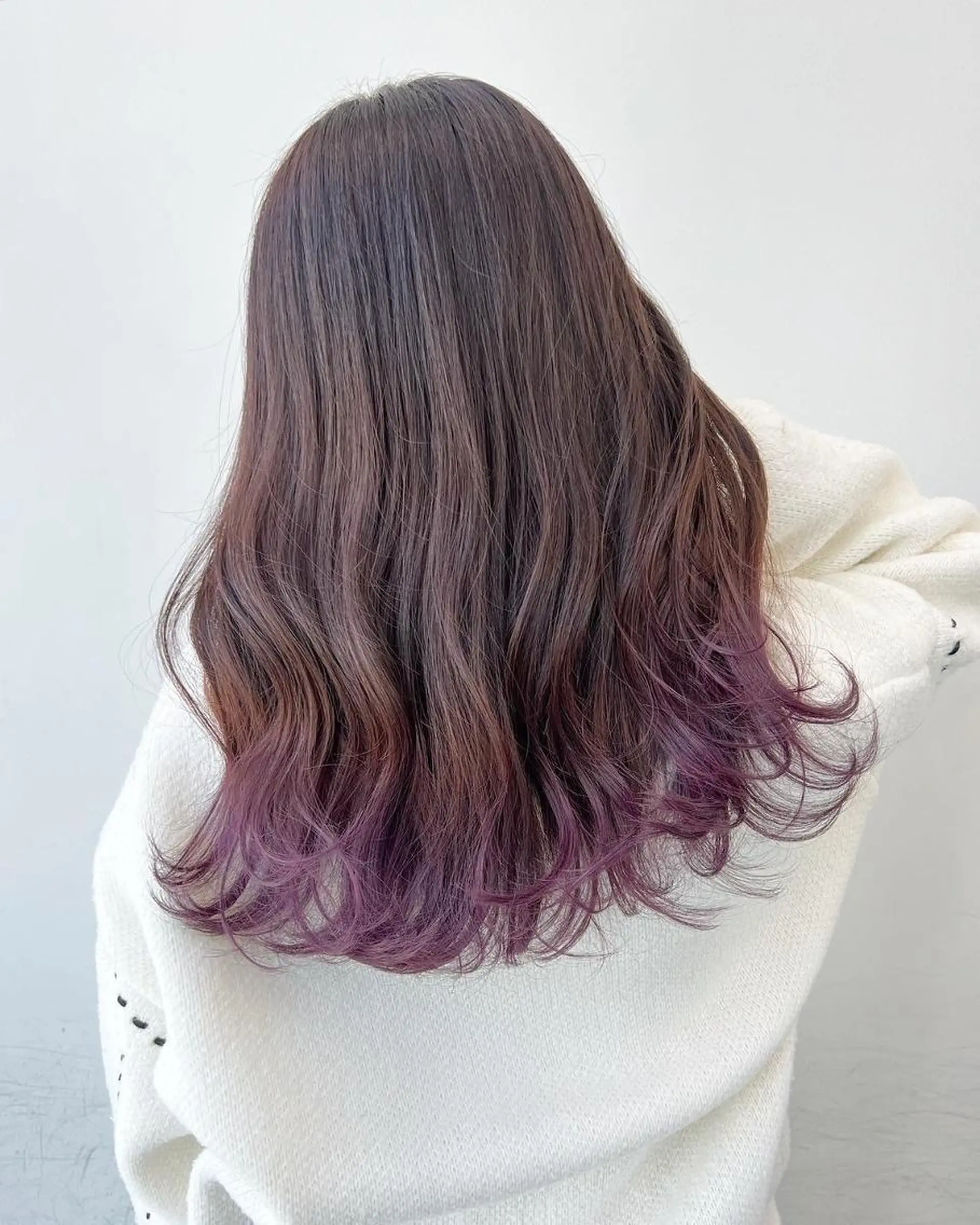 セミロング ボブ ハイライト 髪質改善 韓国風ヘア レイヤーカット カット ヘアカラー トリートメント 【公式】amble luxe 中野のヘアスタイル