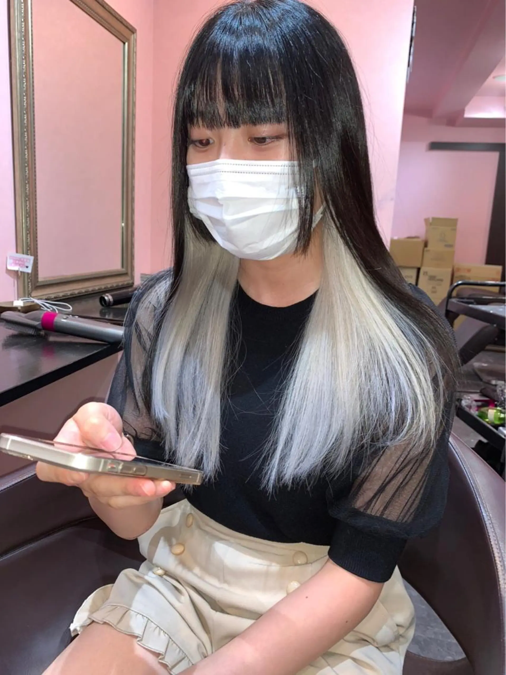 ロング カラー ヘアカラー Selene hair 難波店のヘアスタイル