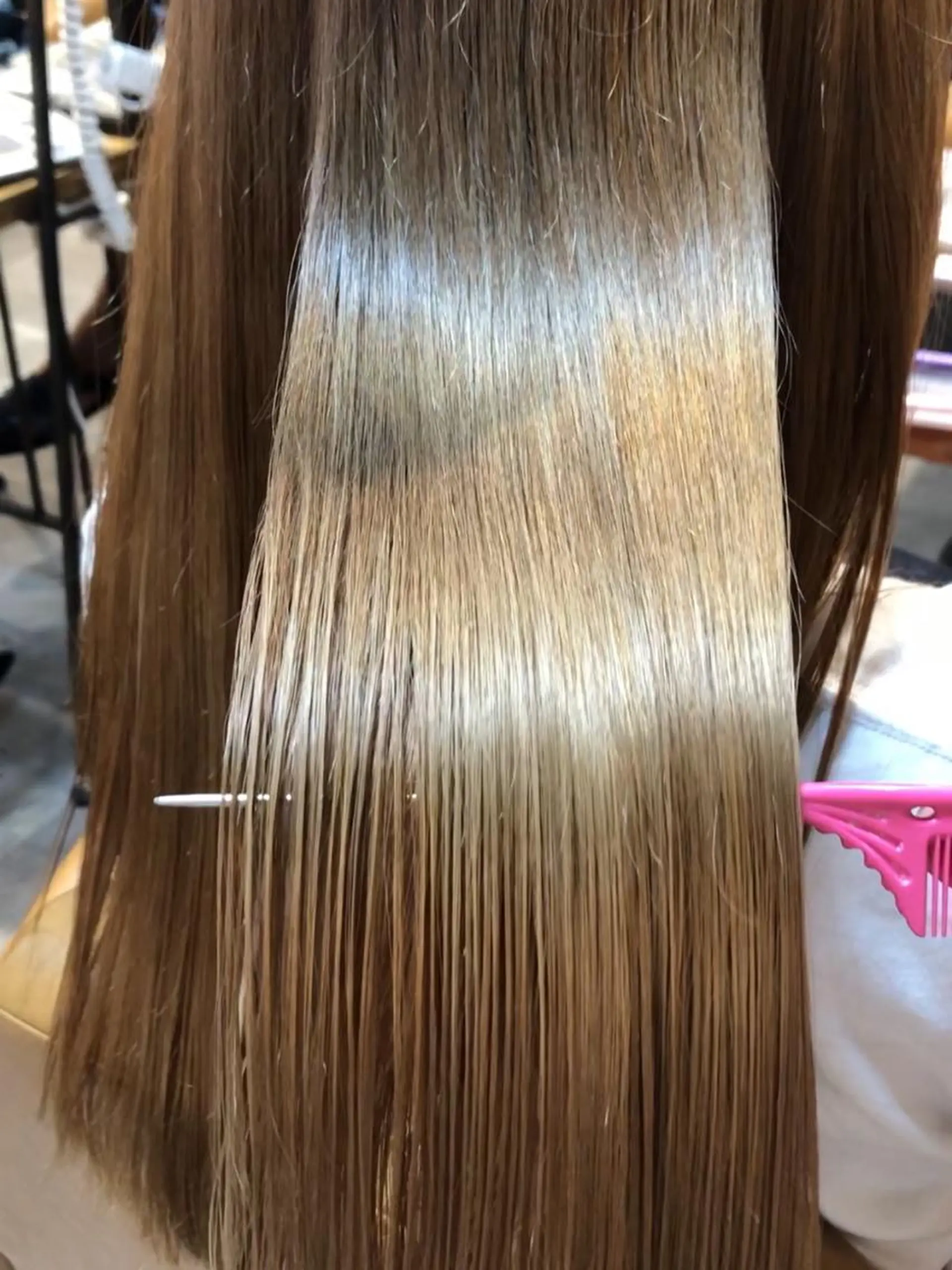 ロング カラー salowin 原宿 aroa所属・韓国／ハッシュカット ／透明感カラー／金野のヘアスタイル