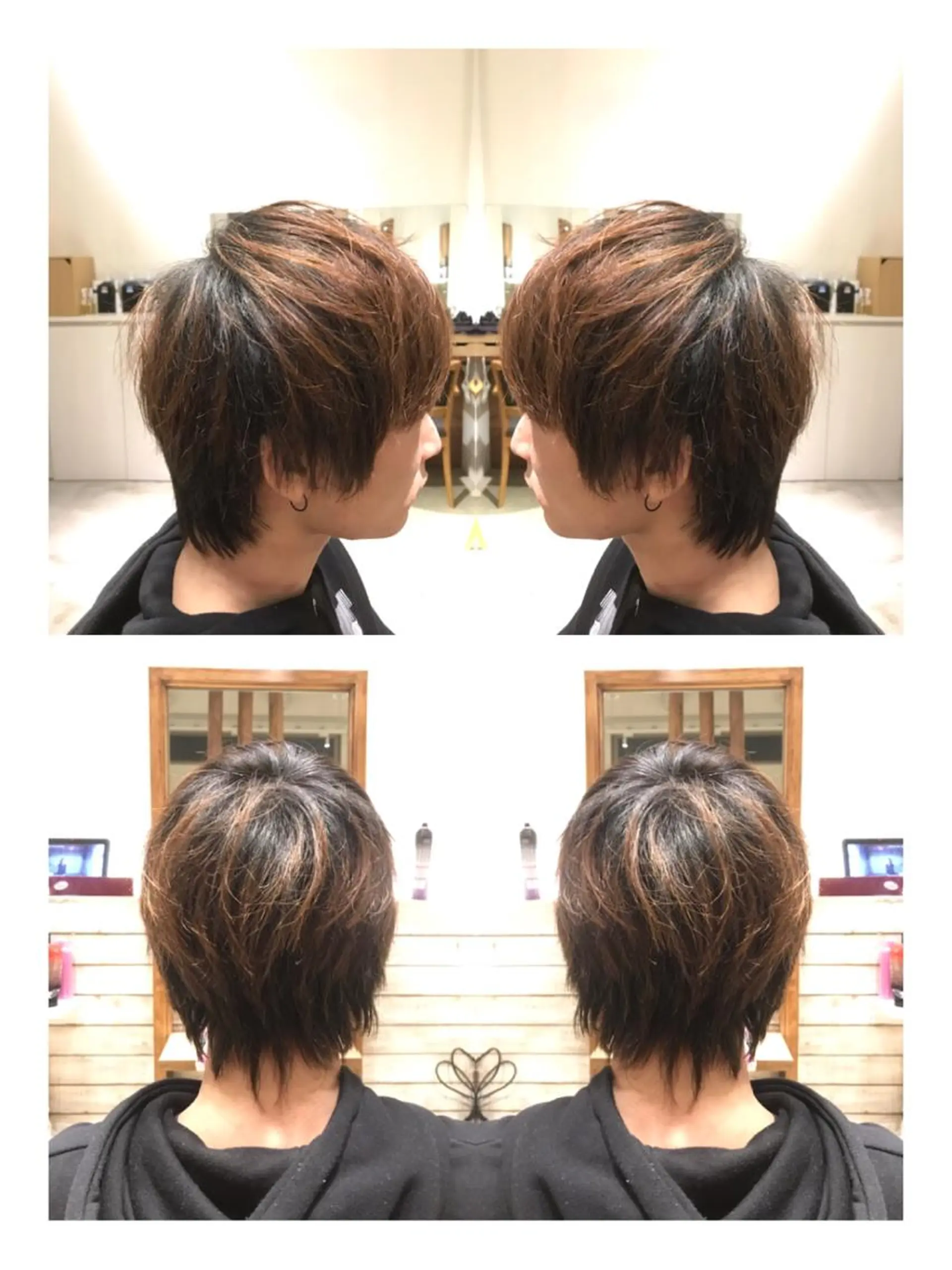 ショート メンズ メンズウルフカット ウルフカット across hair design武蔵小杉店所属・/本物の髪質改善/ 古川新のヘアスタイル