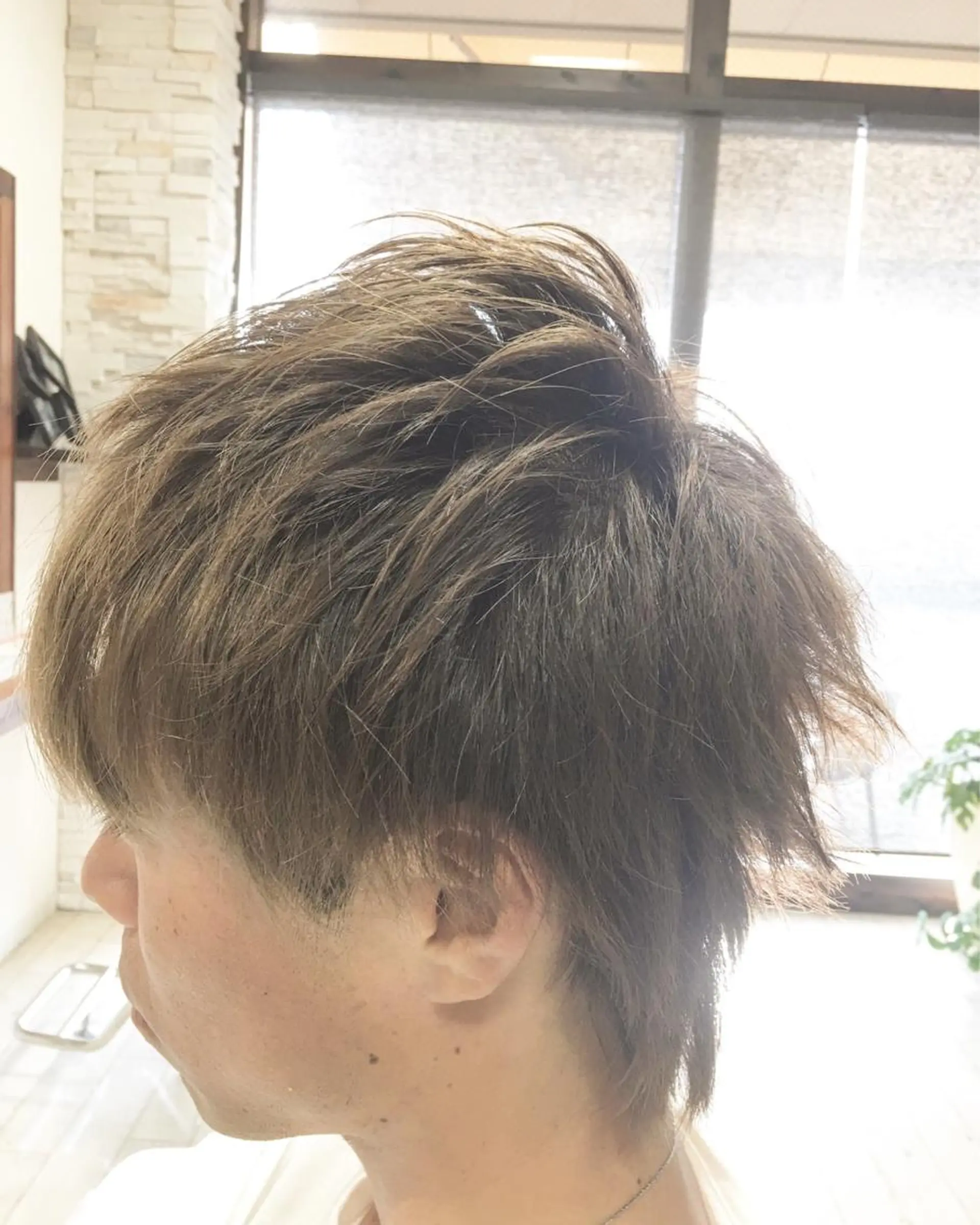 ショート カラー メンズ アッシュ ベージュカラー カット ヘアカラー 田中 就のヘアスタイル