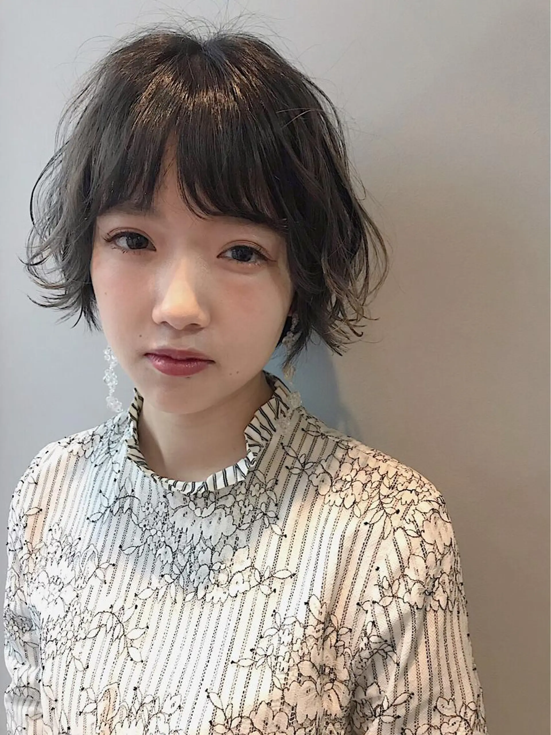 ショート カラー ヘアアレンジ グレージュ ショートヘア カット ヘアカラー トリートメント lani 天神大名/ブリーチのヘアスタイル