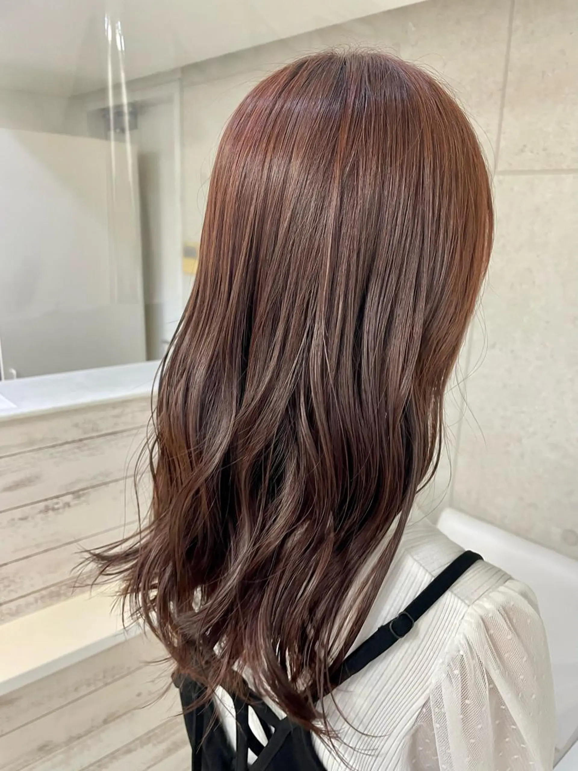 セミロング カラー 簡単スタイリングヘア 💫ﾖｺﾊｼのヘアスタイル