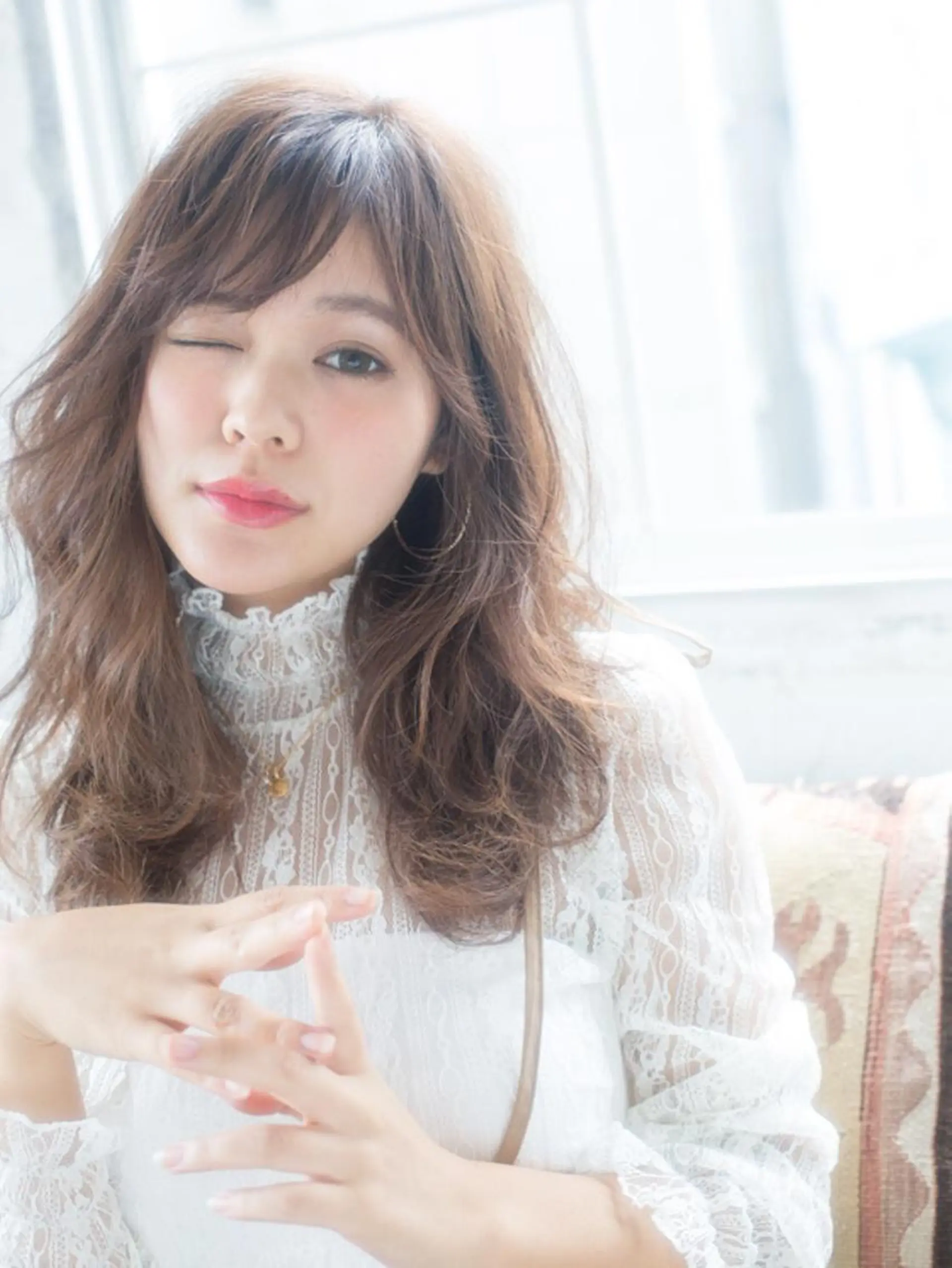 セミロング カラー レイヤーカット カット ヘアカラー トリートメント 福島 浩司のヘアスタイル